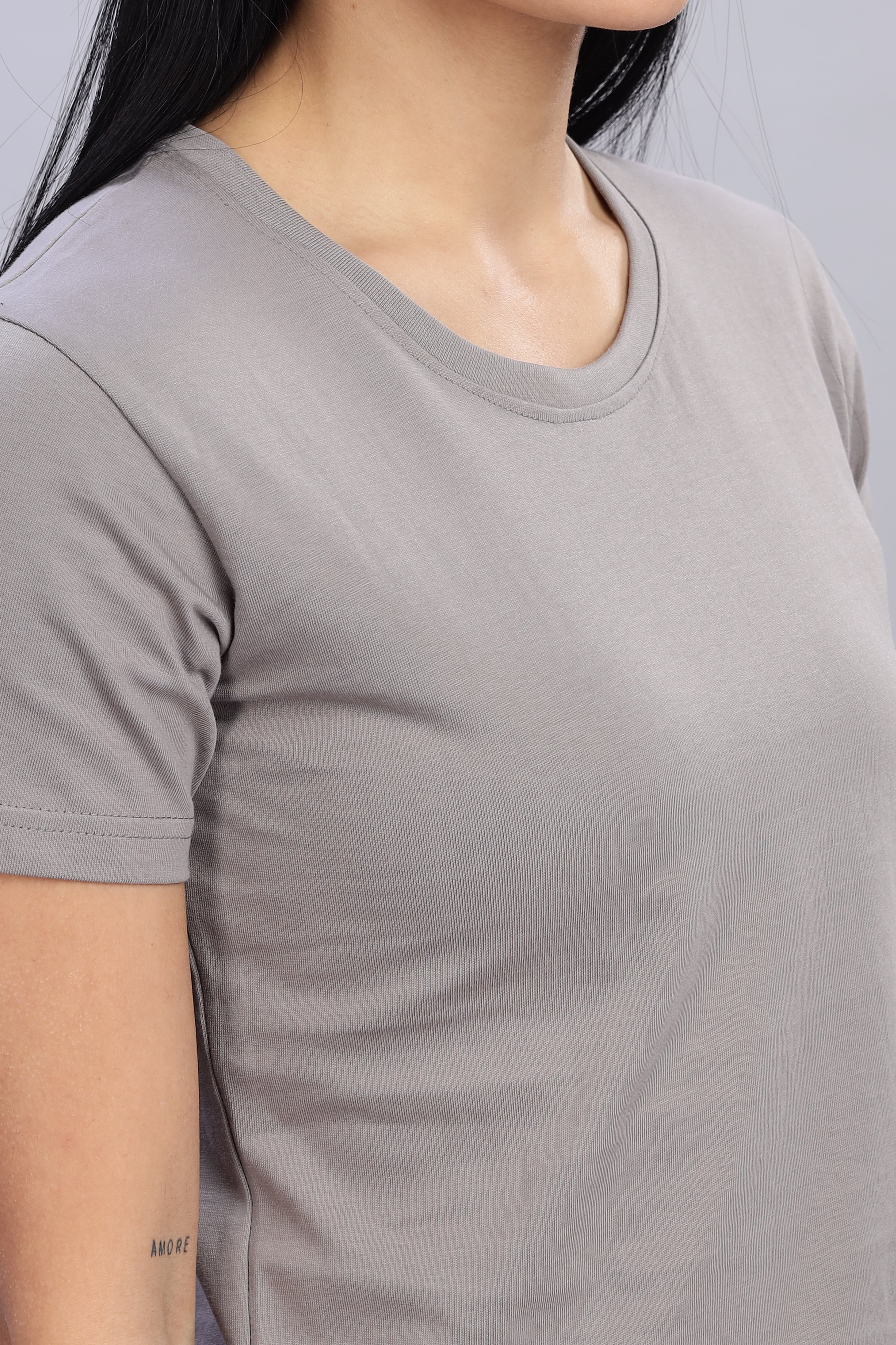Ash Grey Crop Top