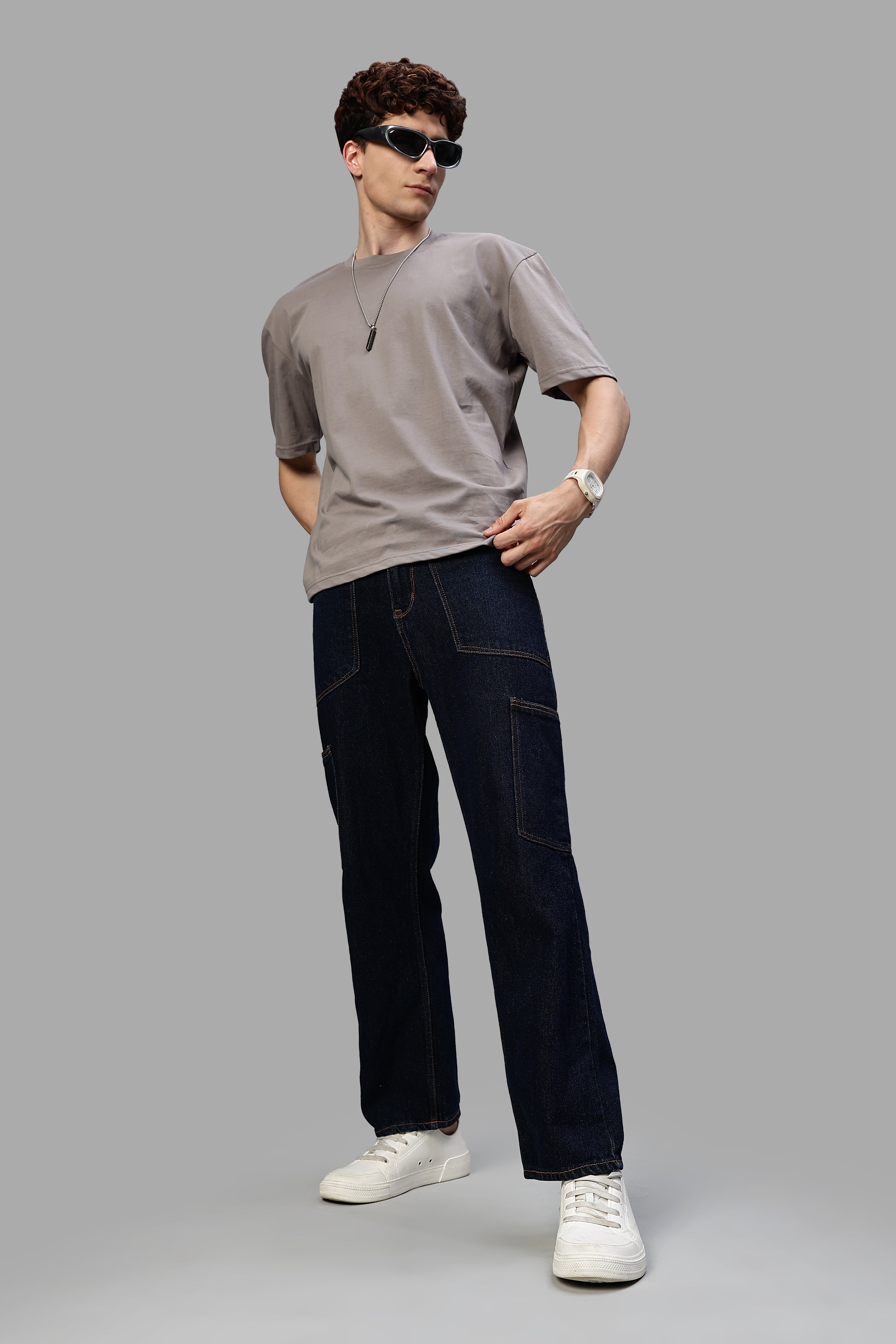 Ash Grey Pure Cotton Oversized T-Shirt – 220 GSM