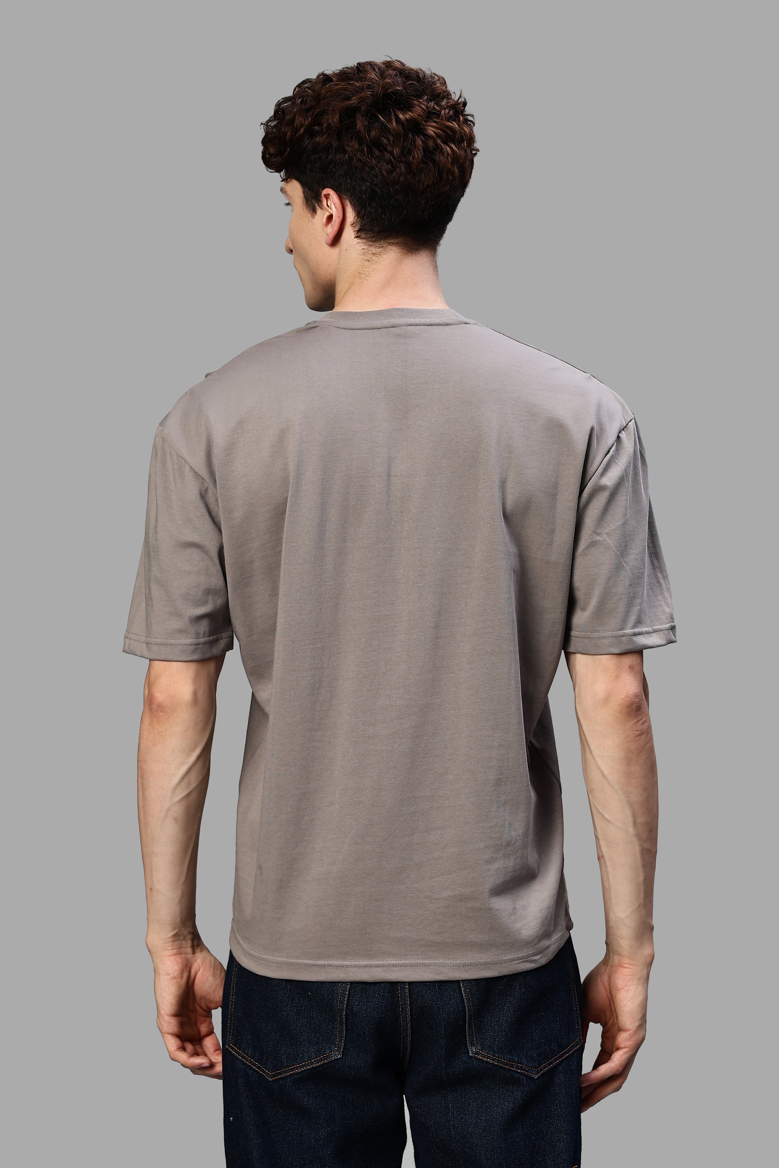 Ash Grey Pure Cotton Oversized T-Shirt – 220 GSM