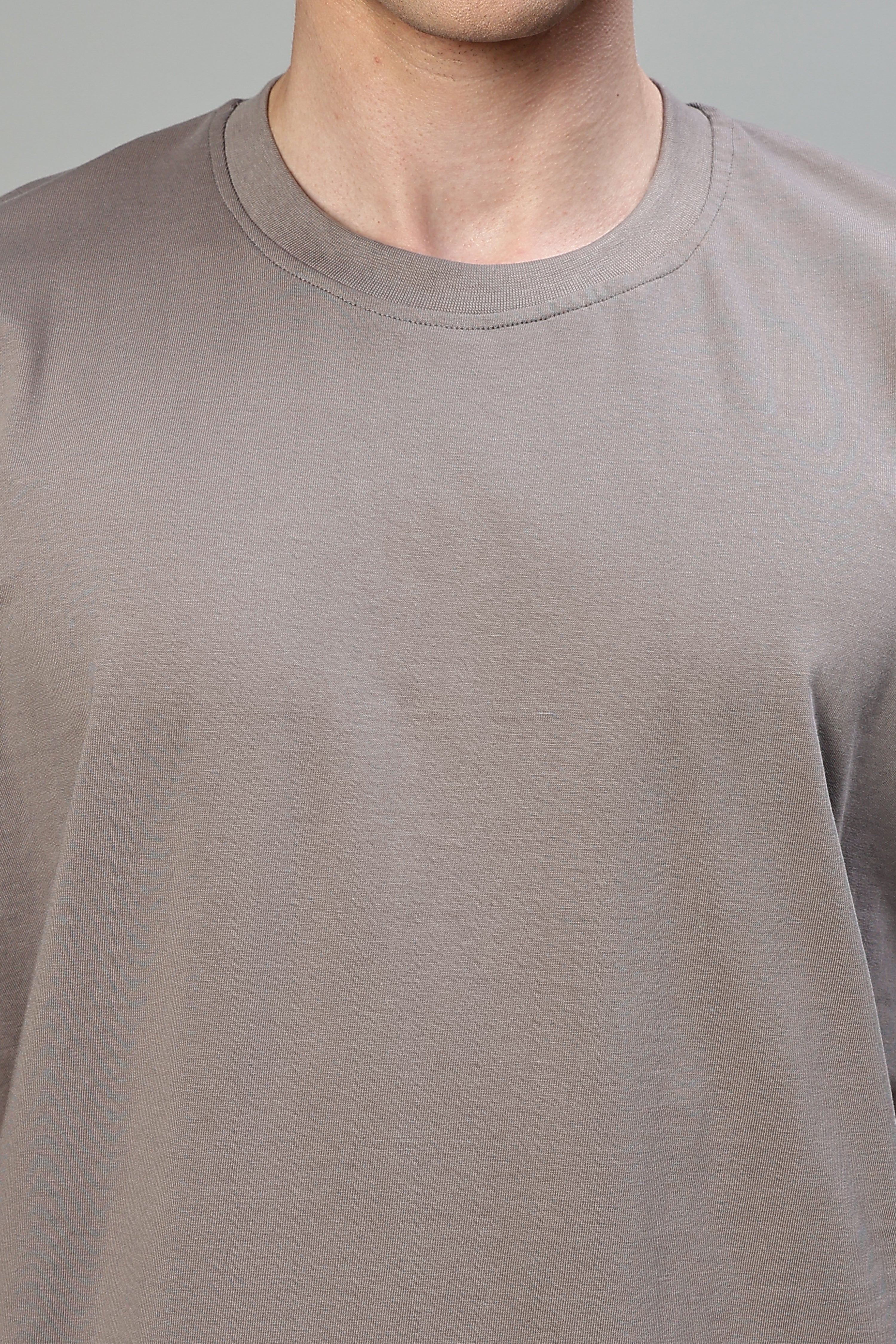 Ash Grey Pure Cotton Oversized T-Shirt – 220 GSM
