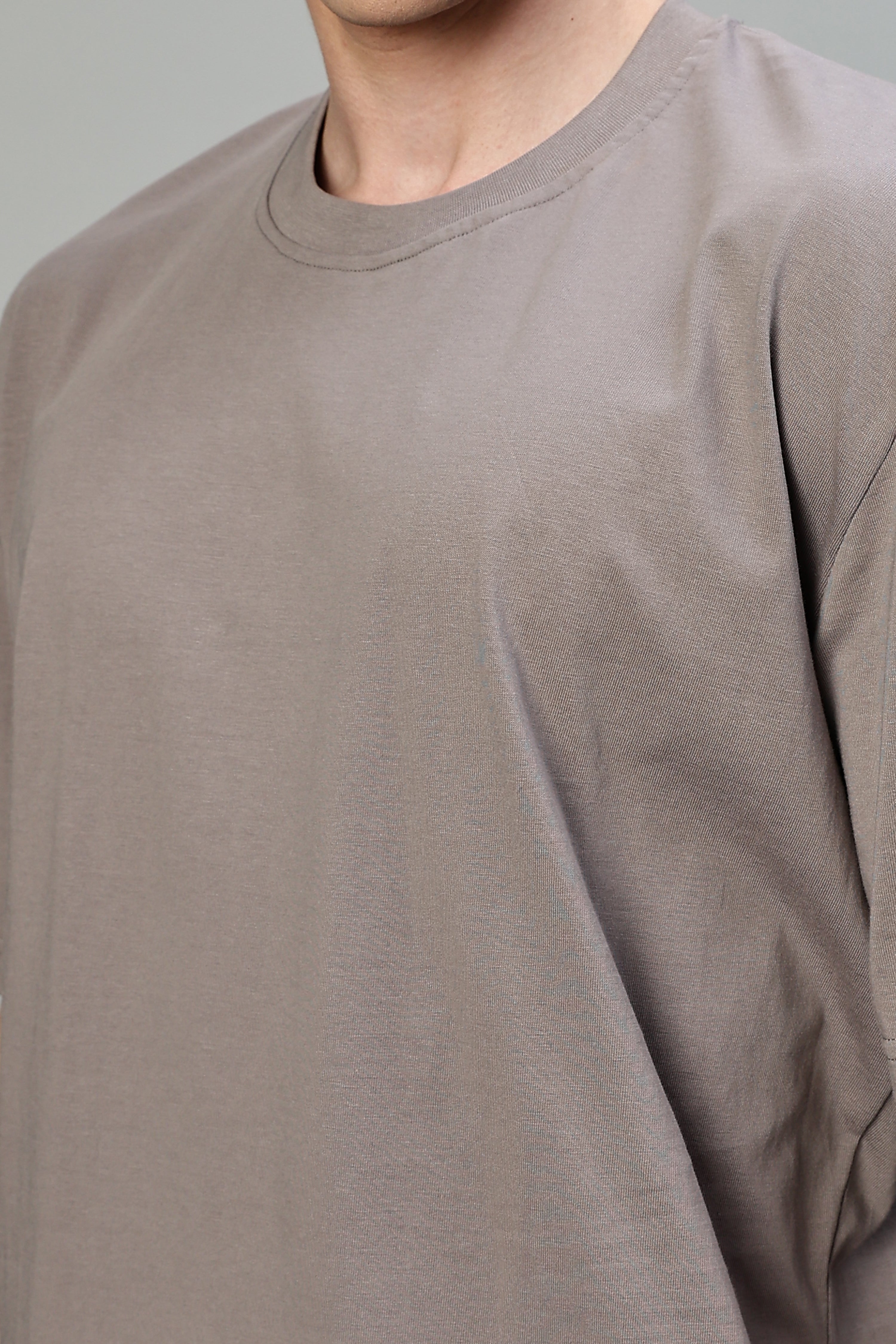 Ash Grey Pure Cotton Oversized T-Shirt – 220 GSM
