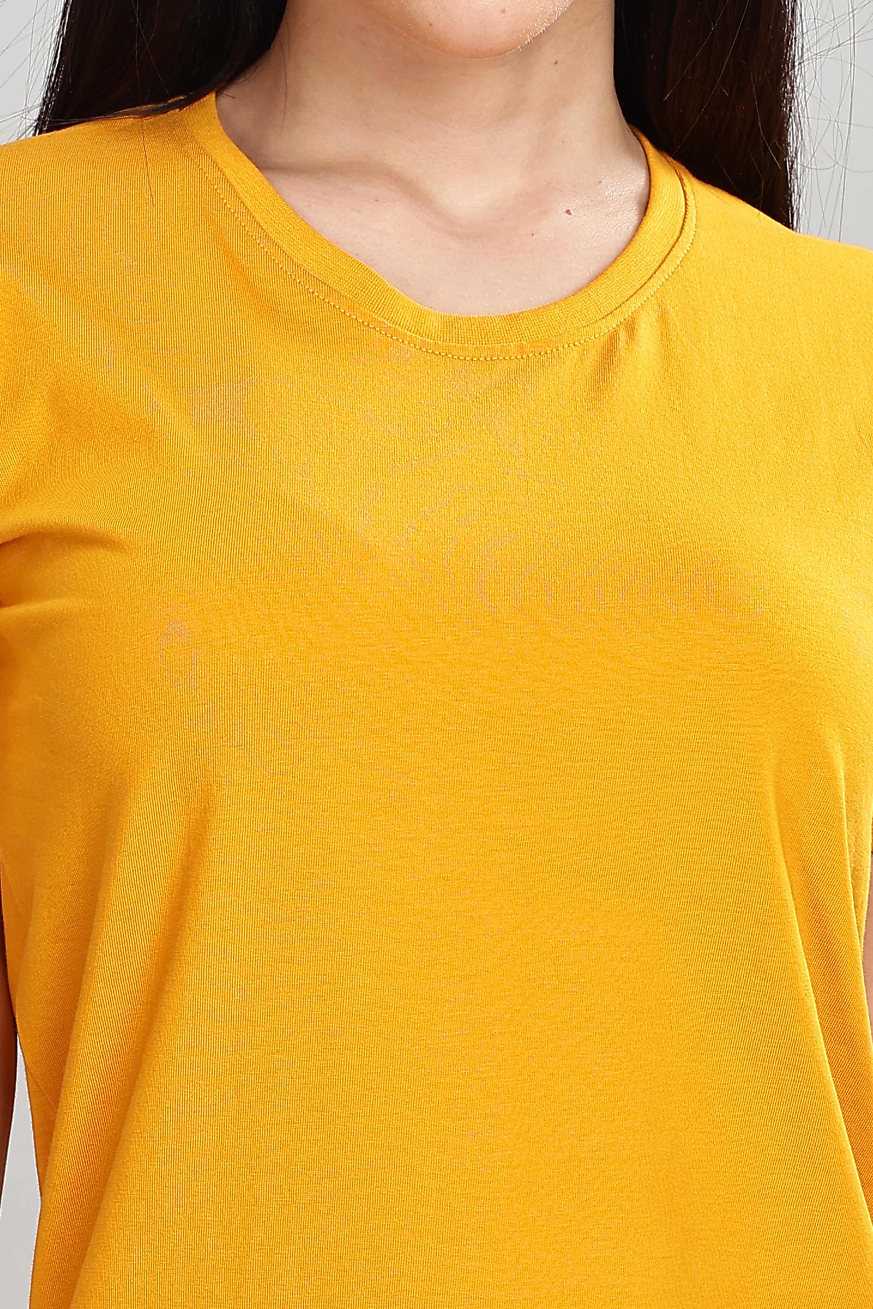 Yellow Cotton Half Sleeve T-Shirt