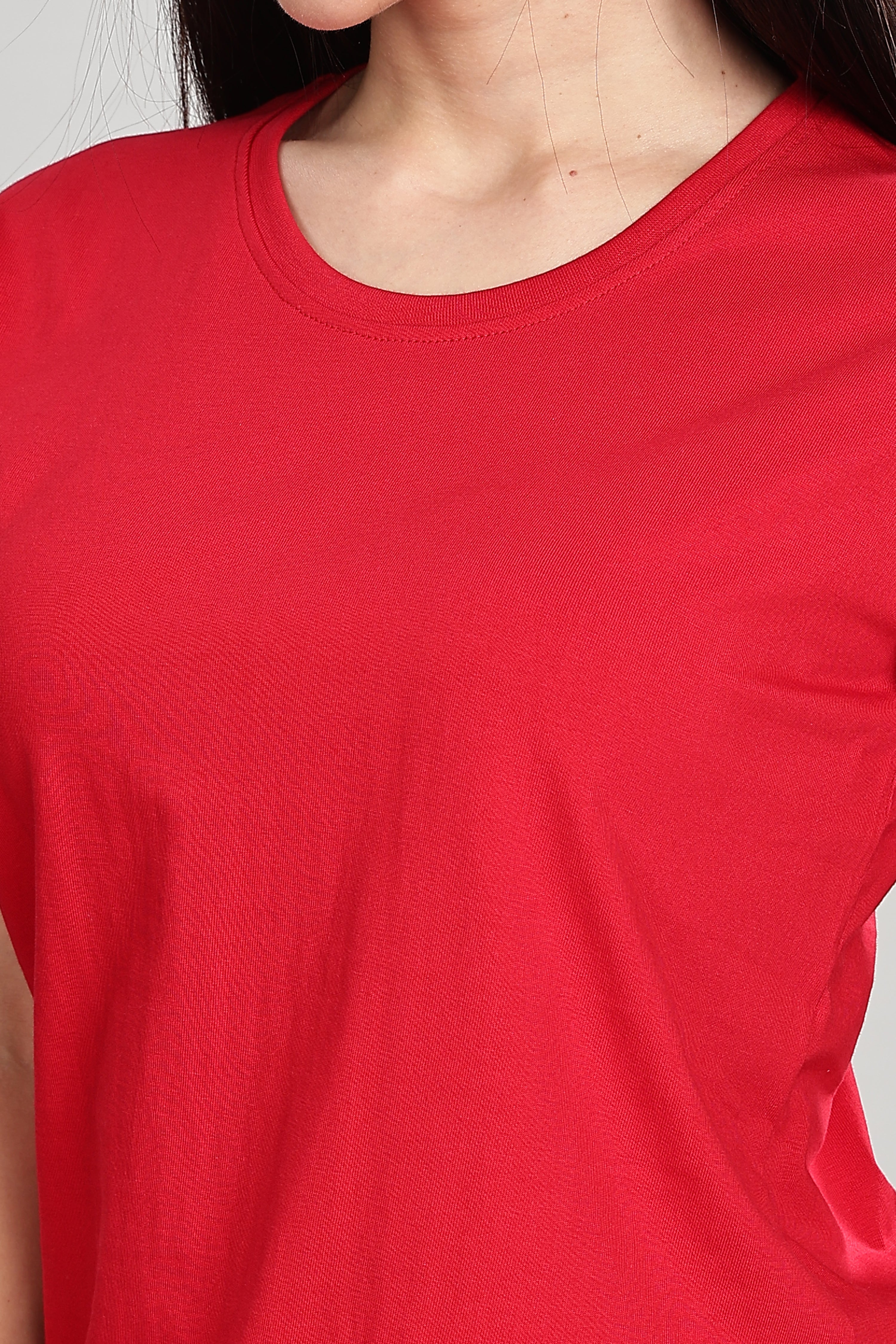 Classic Red Cotton Half Sleeve T-Shirt