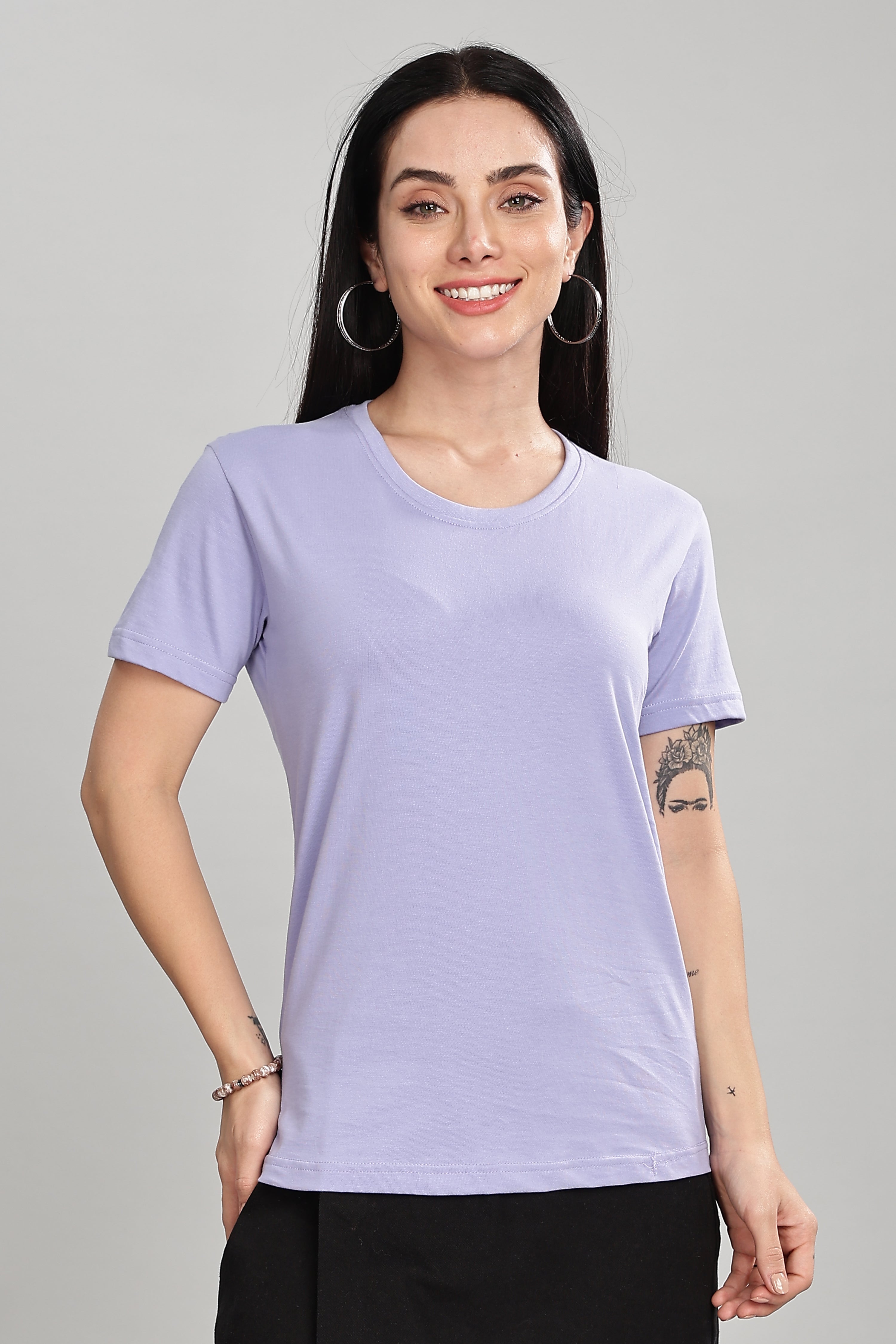 Sky Blue Cotton Half Sleeve T-Shirt