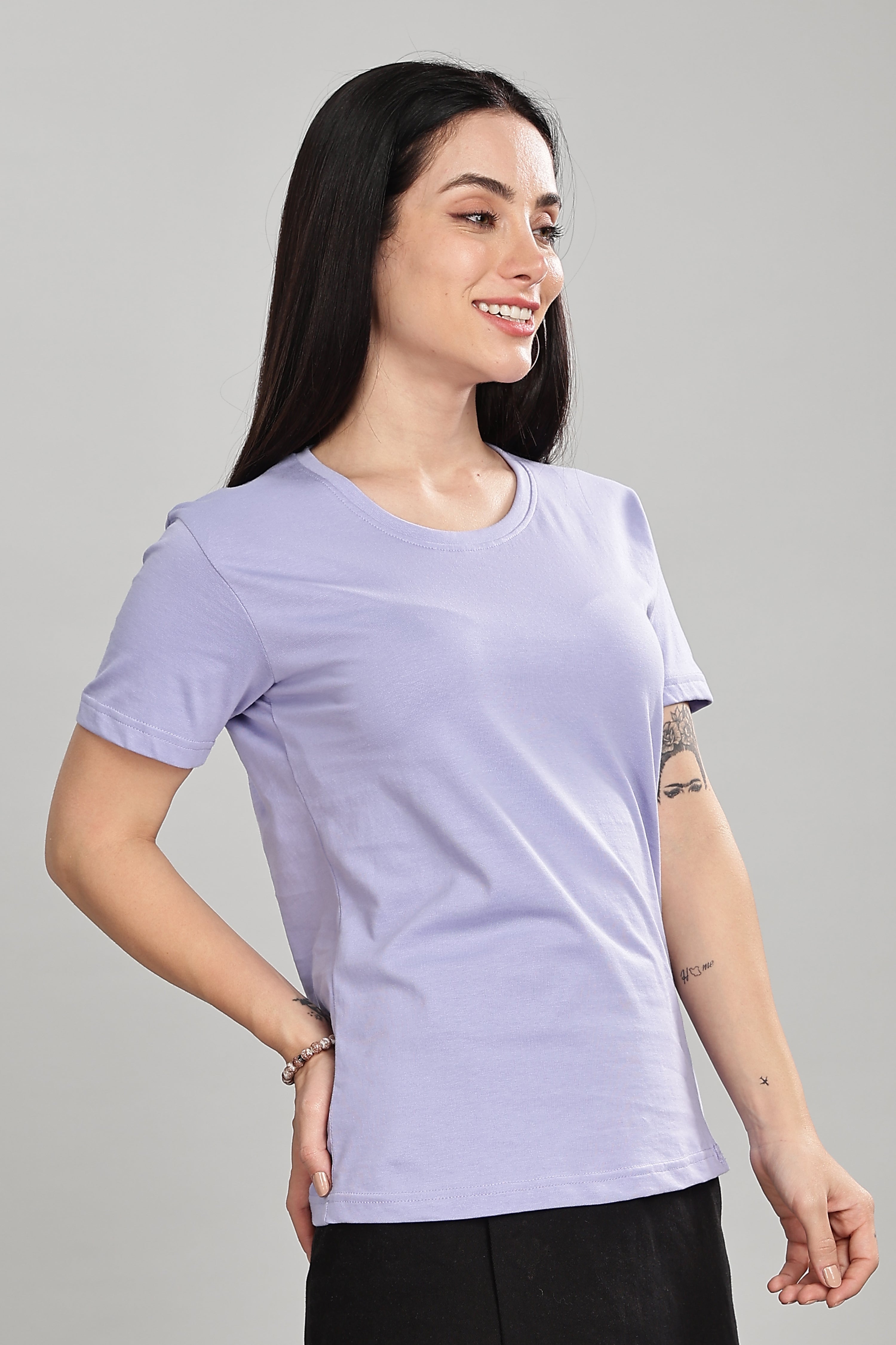 Sky Blue Cotton Half Sleeve T-Shirt