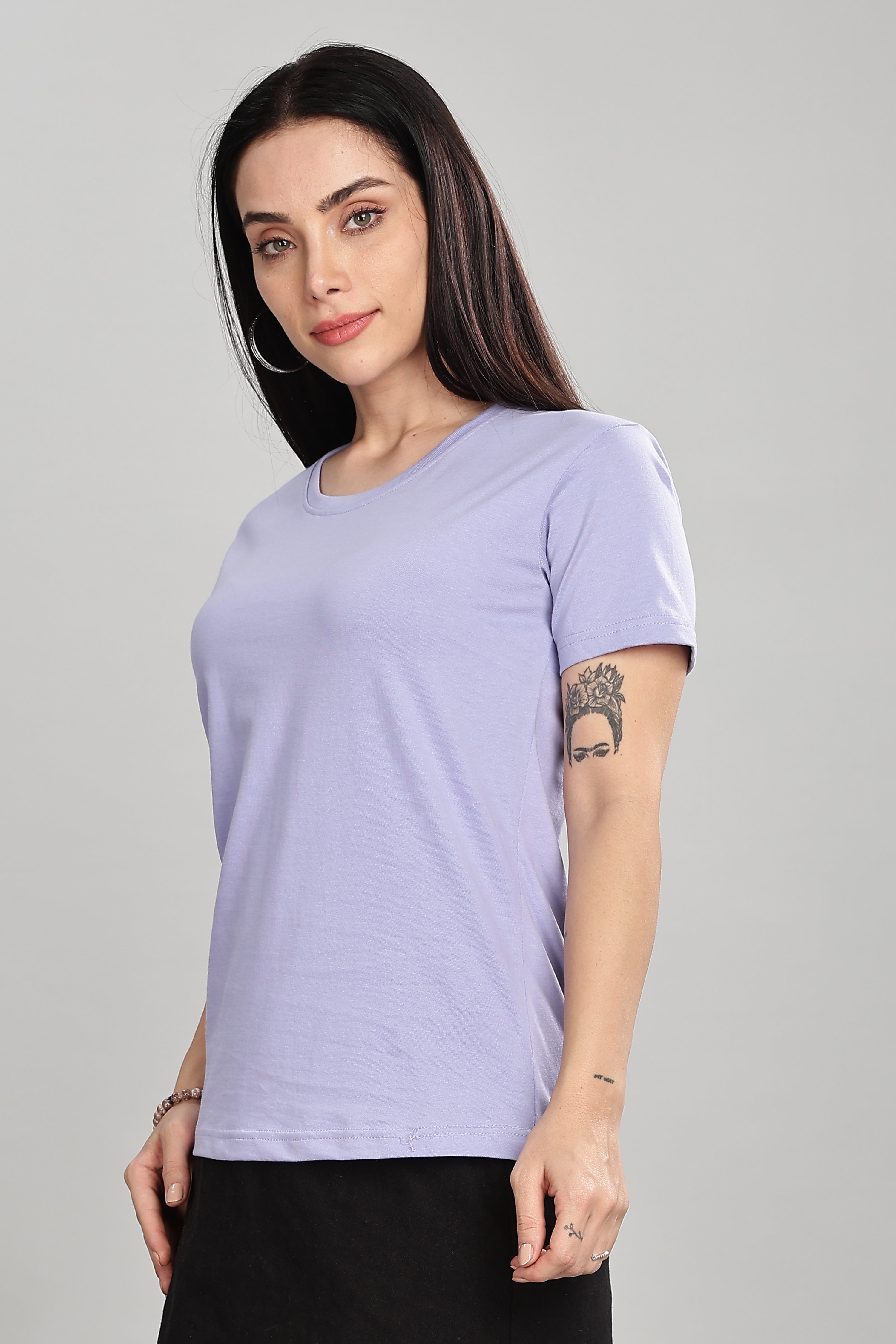 Sky Blue Cotton Half Sleeve T-Shirt