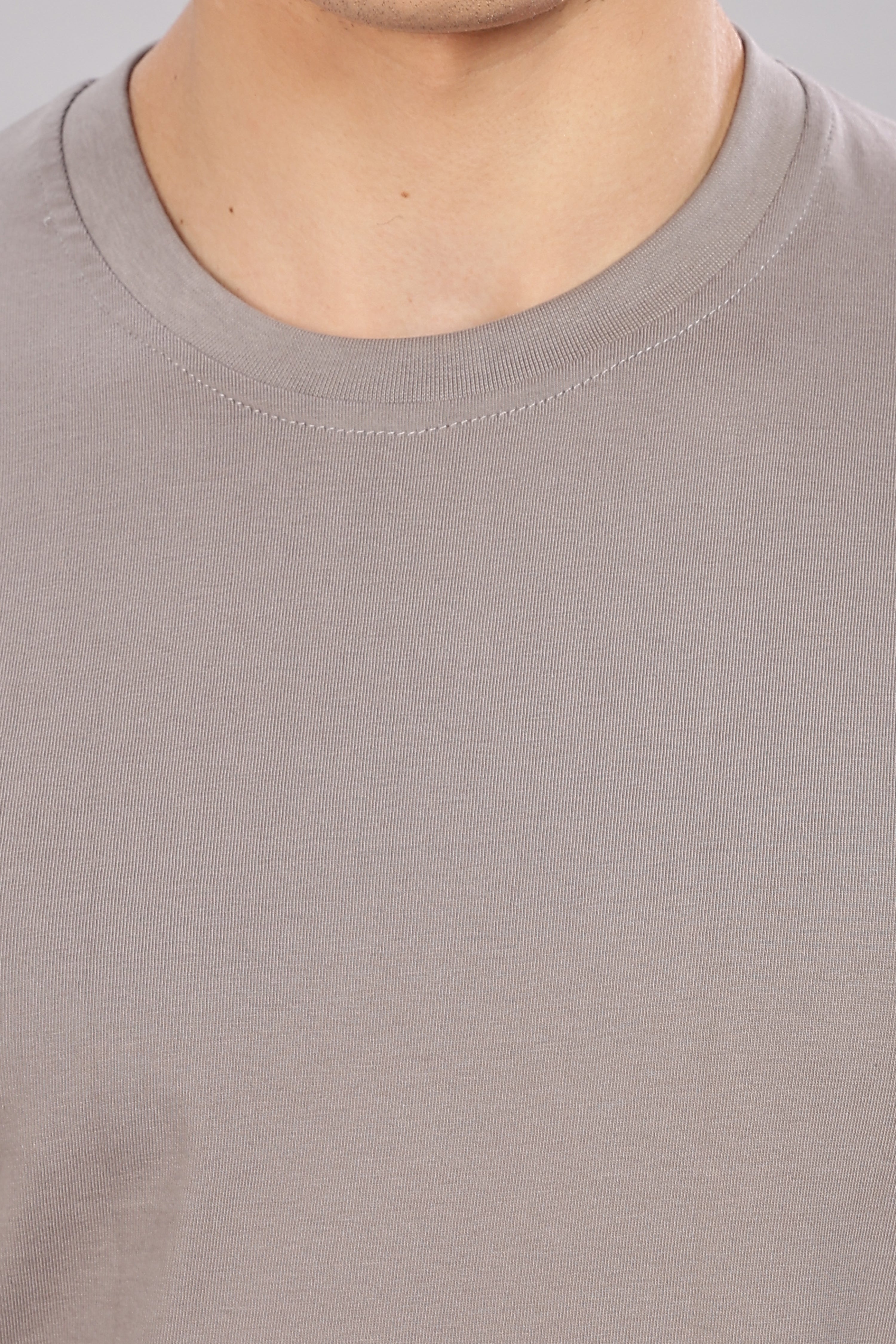 Ash Grey Long Sleeve Crew Neck T-Shirt