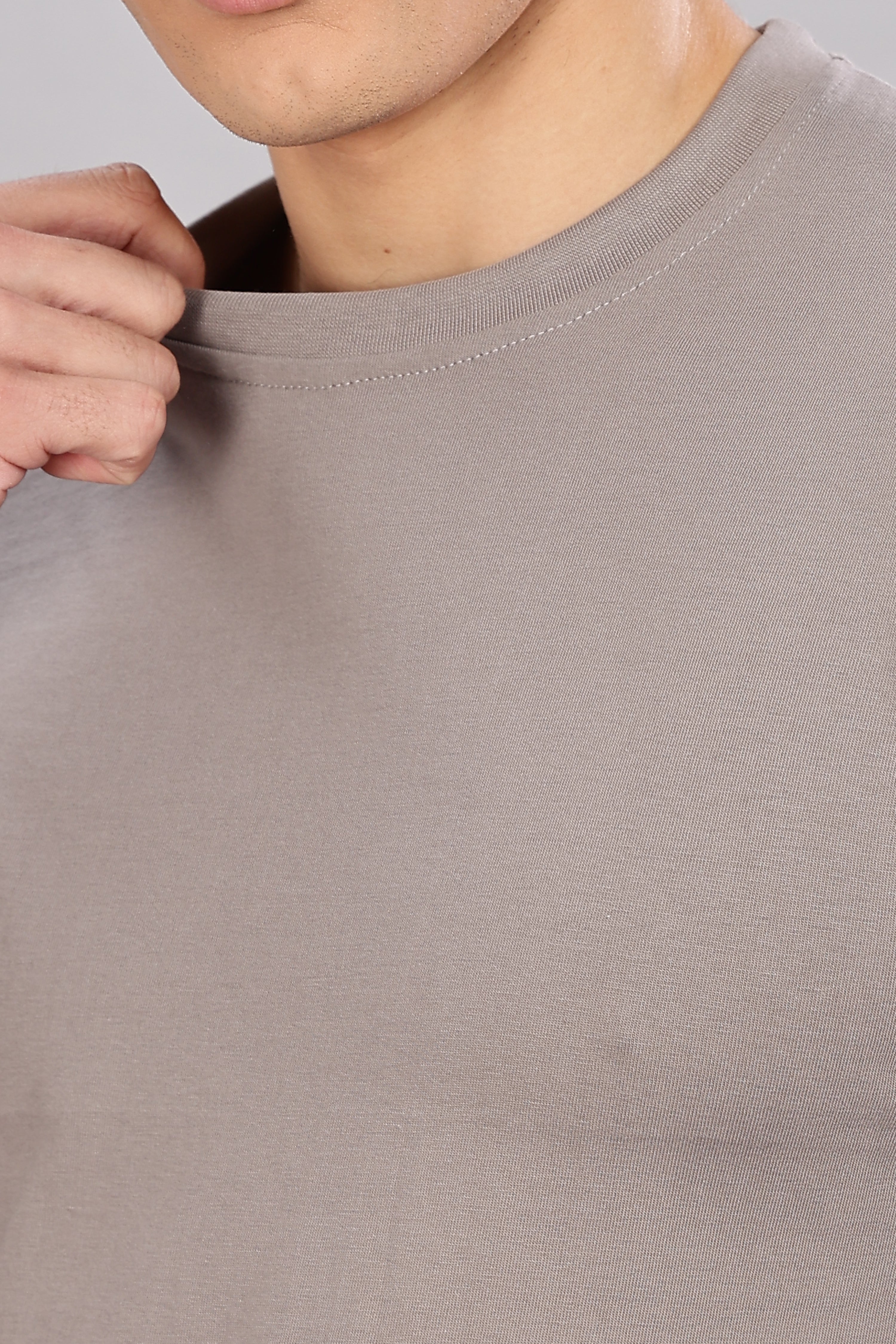 Ash Grey Long Sleeve Crew Neck T-Shirt