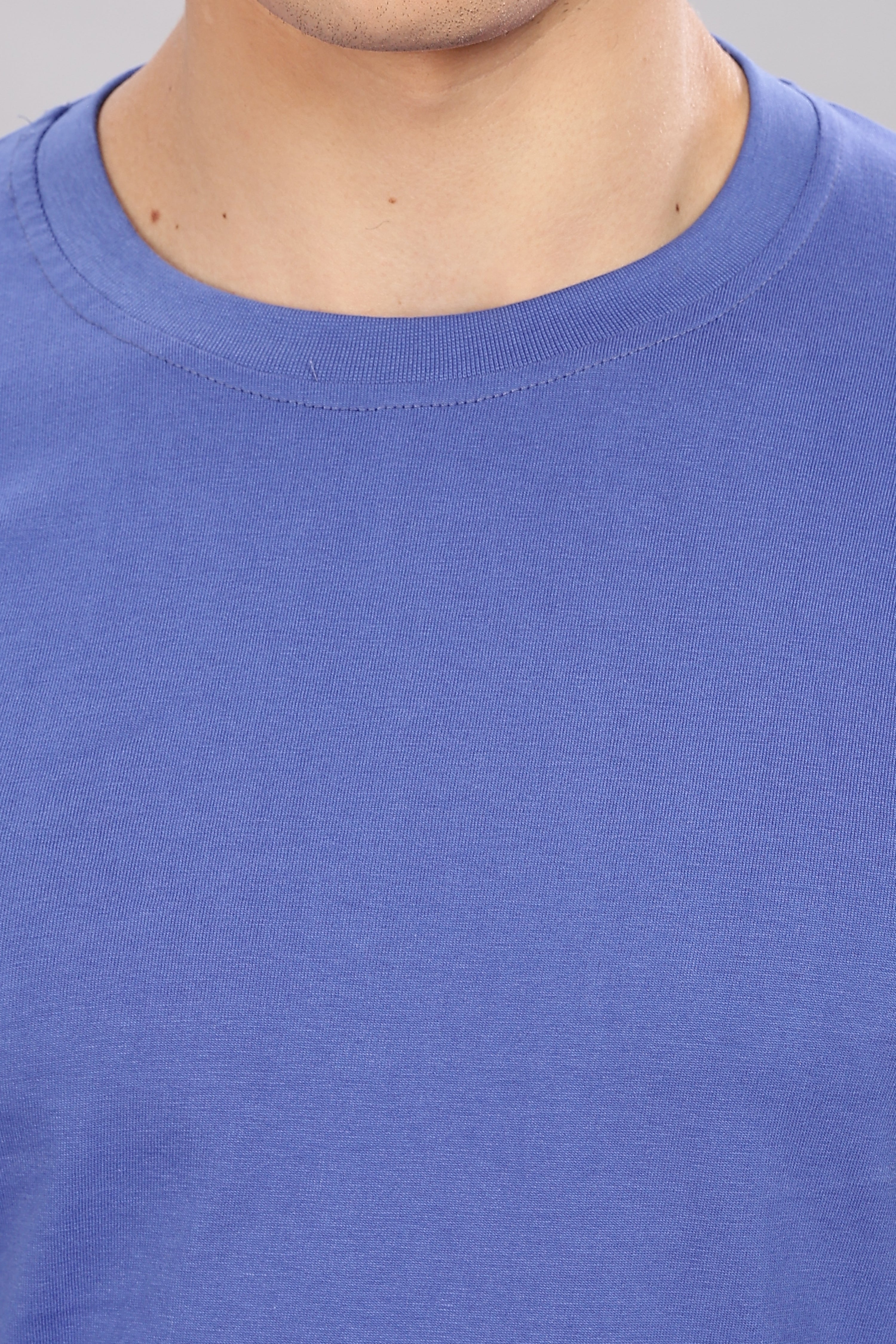 English Blue Long Sleeve Crew Neck T-Shirt