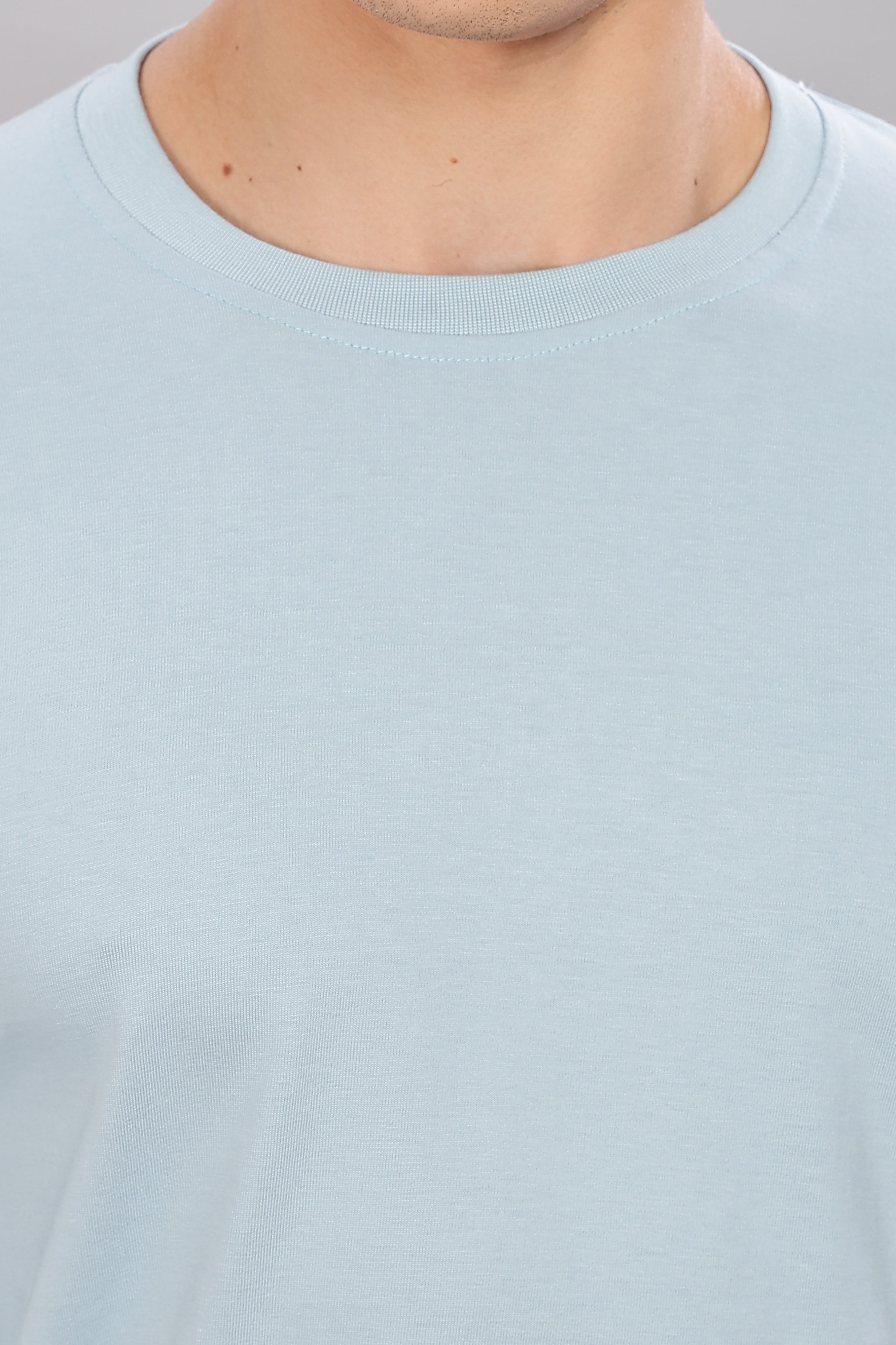 Pigeon Blue Long Sleeve Crew Neck T-Shirt