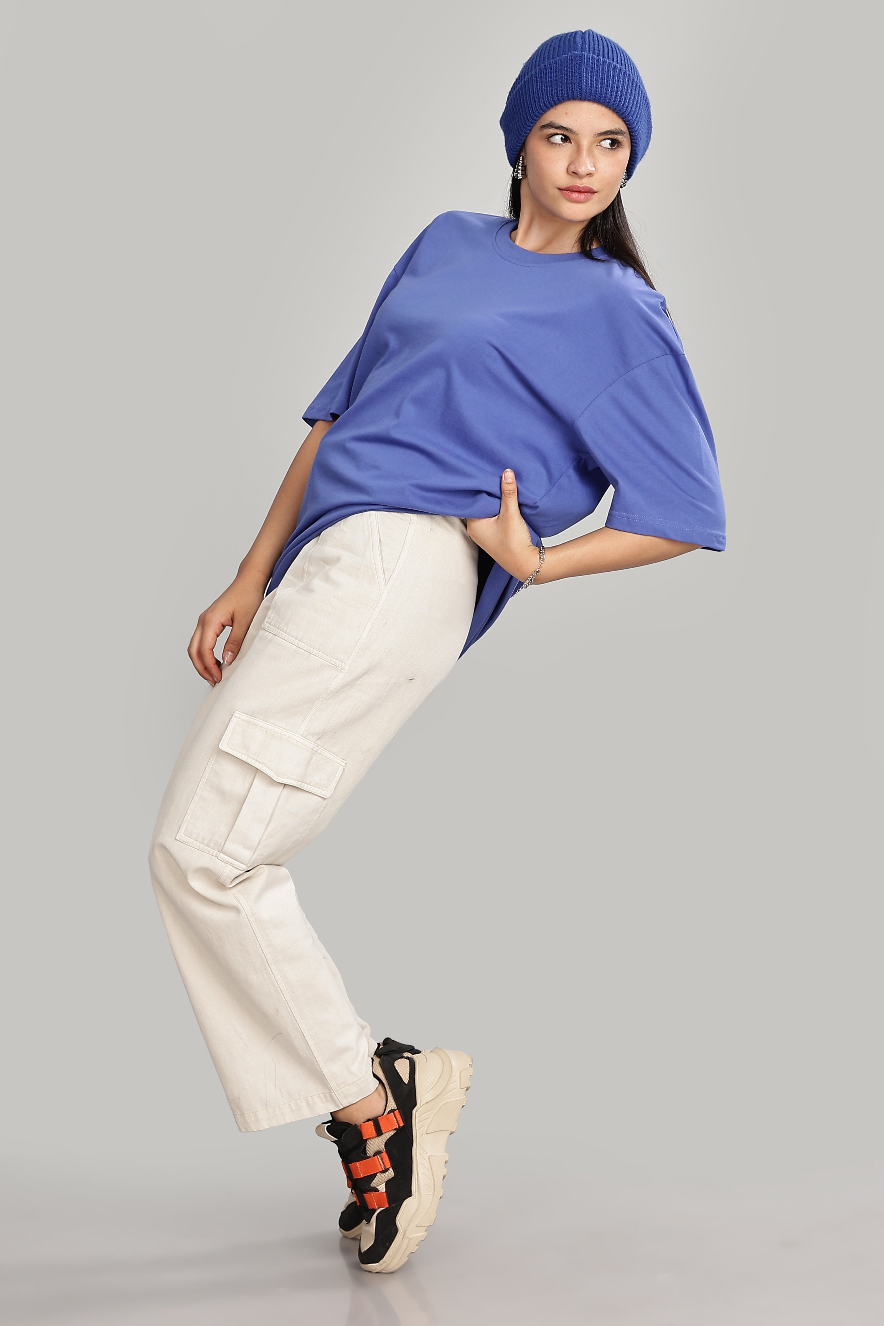 English Blue Oversized T-Shirt