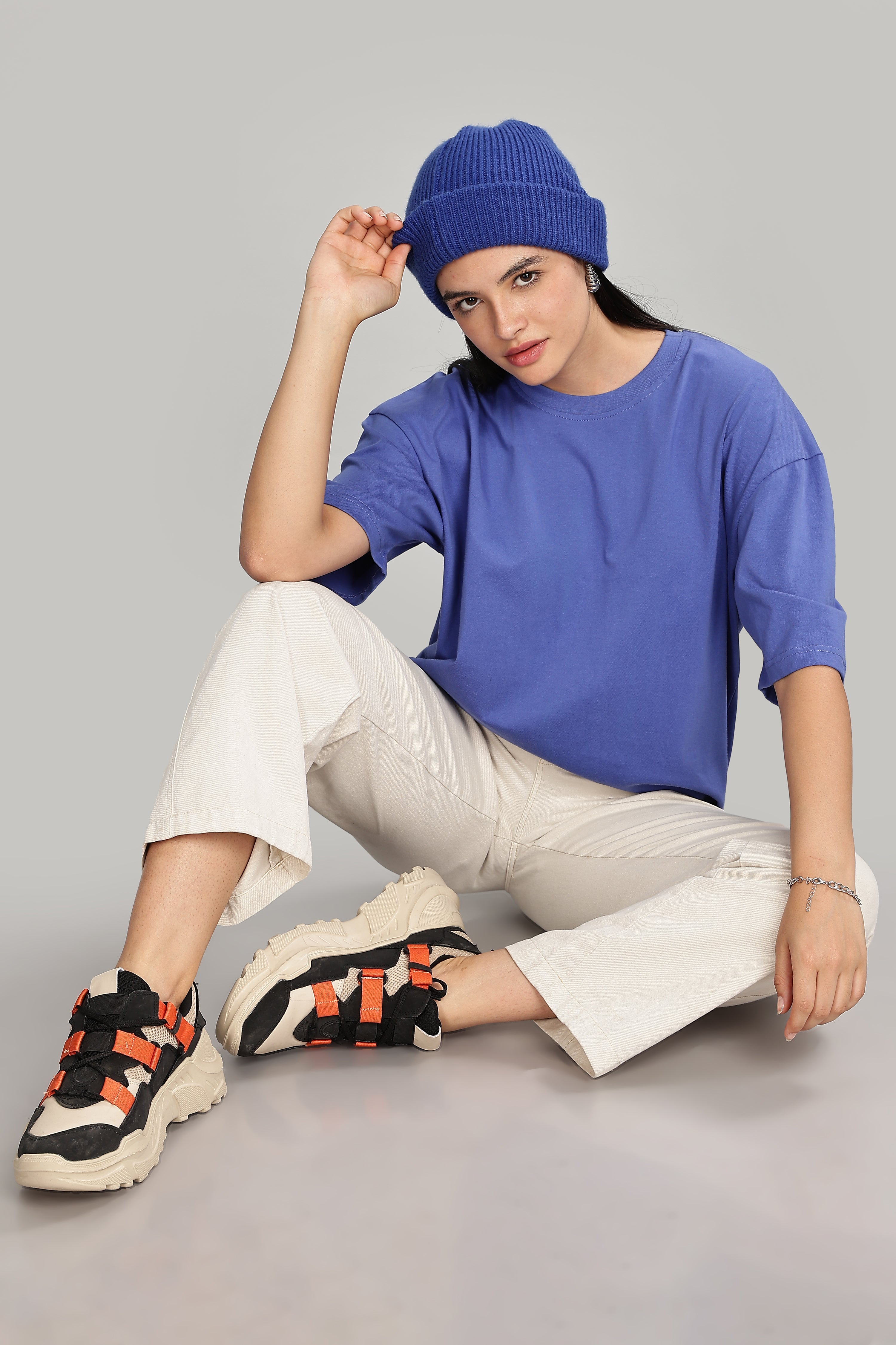 English Blue Oversized T-Shirt