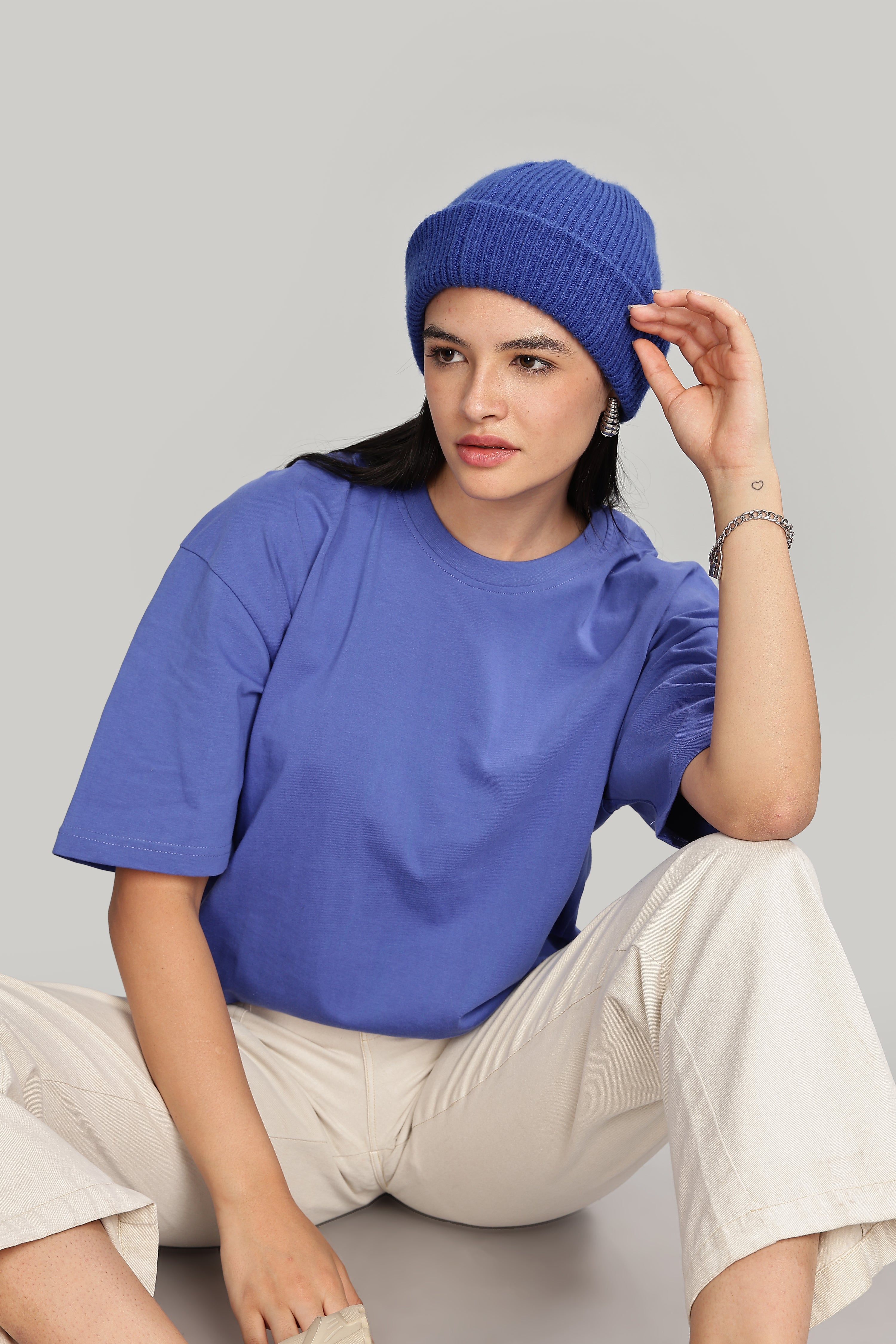 English Blue Oversized T-Shirt
