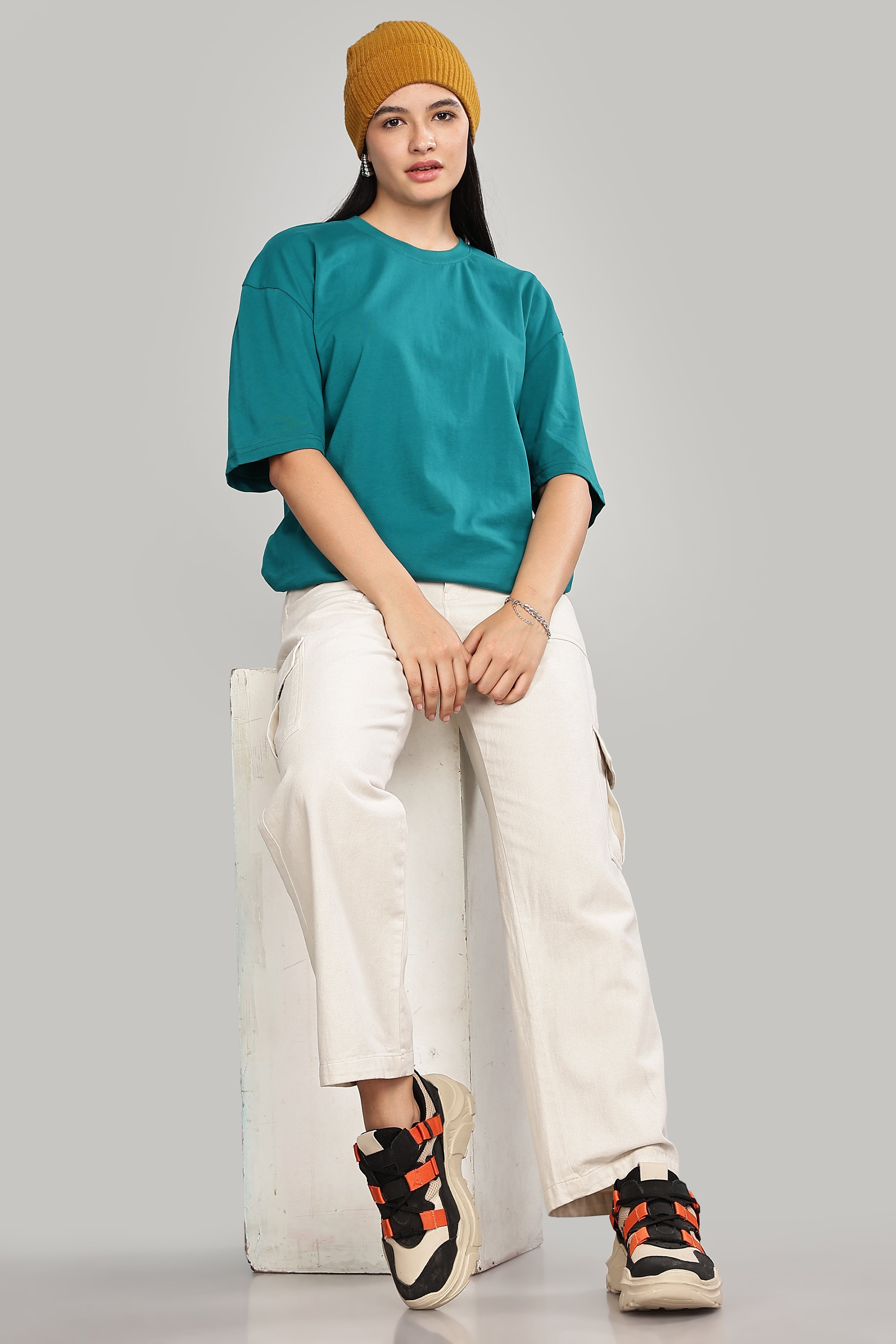 Peacock Blue Oversized T-Shirt