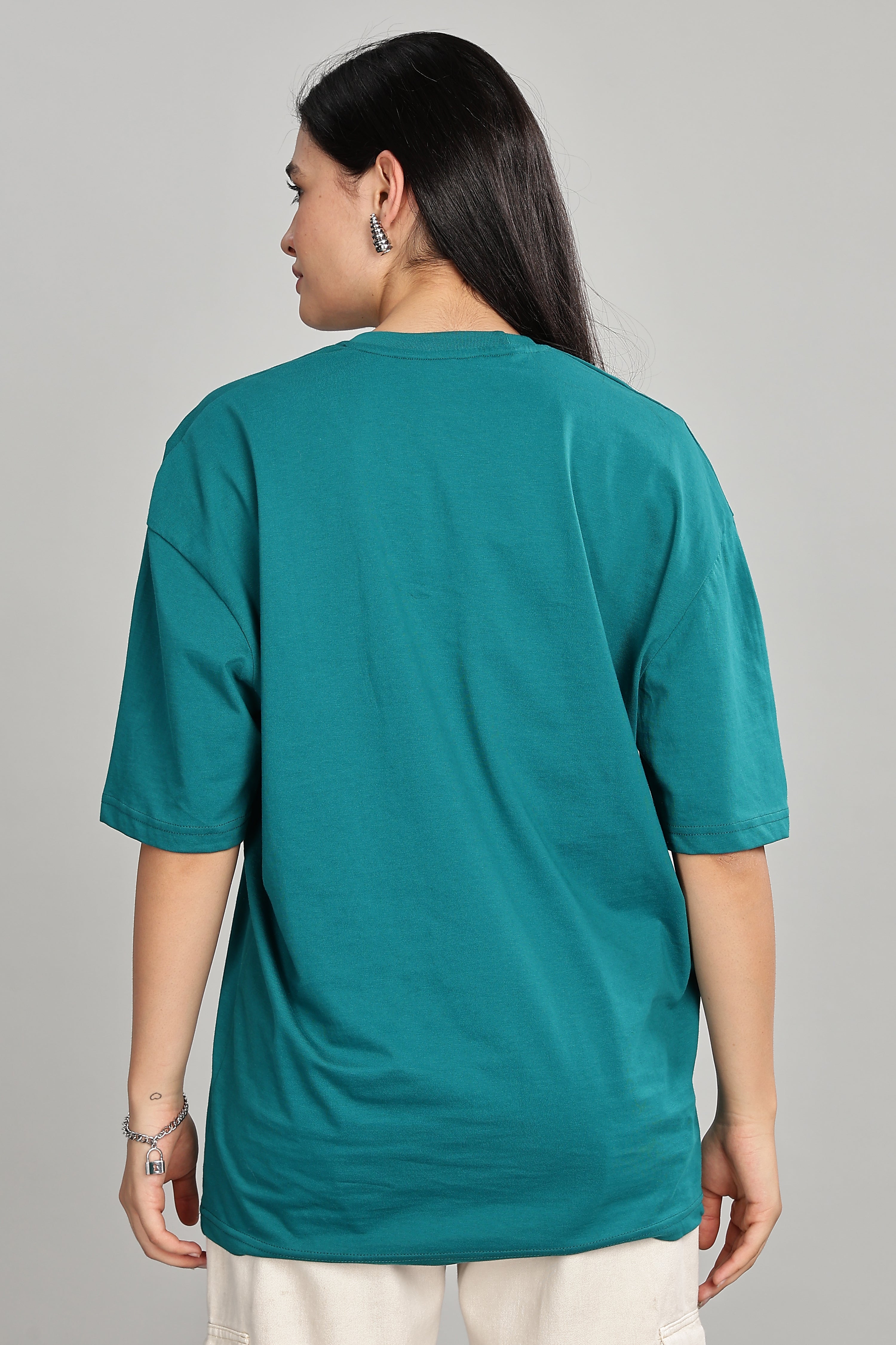 Peacock Blue Oversized T-Shirt