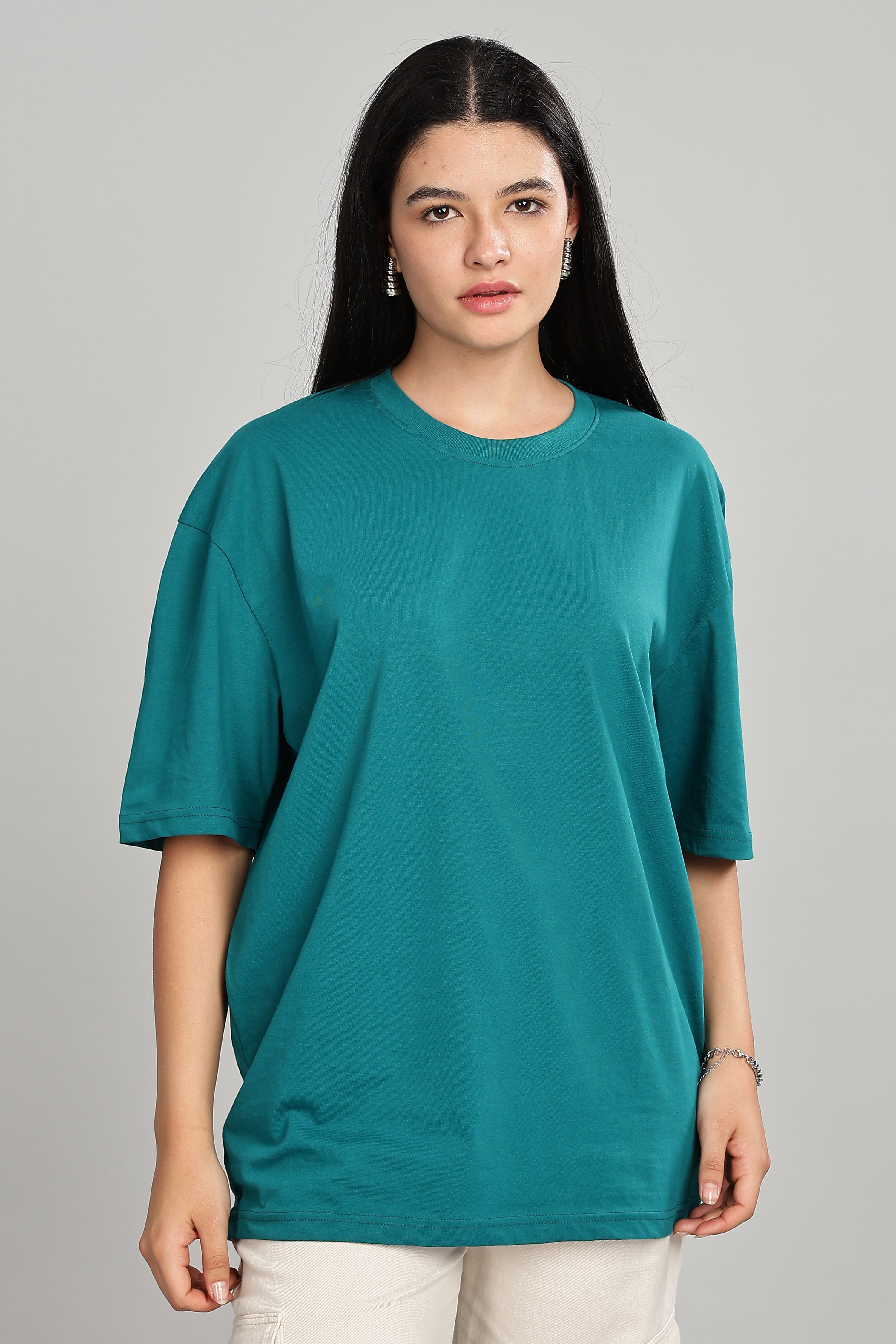 Peacock Blue Oversized T-Shirt