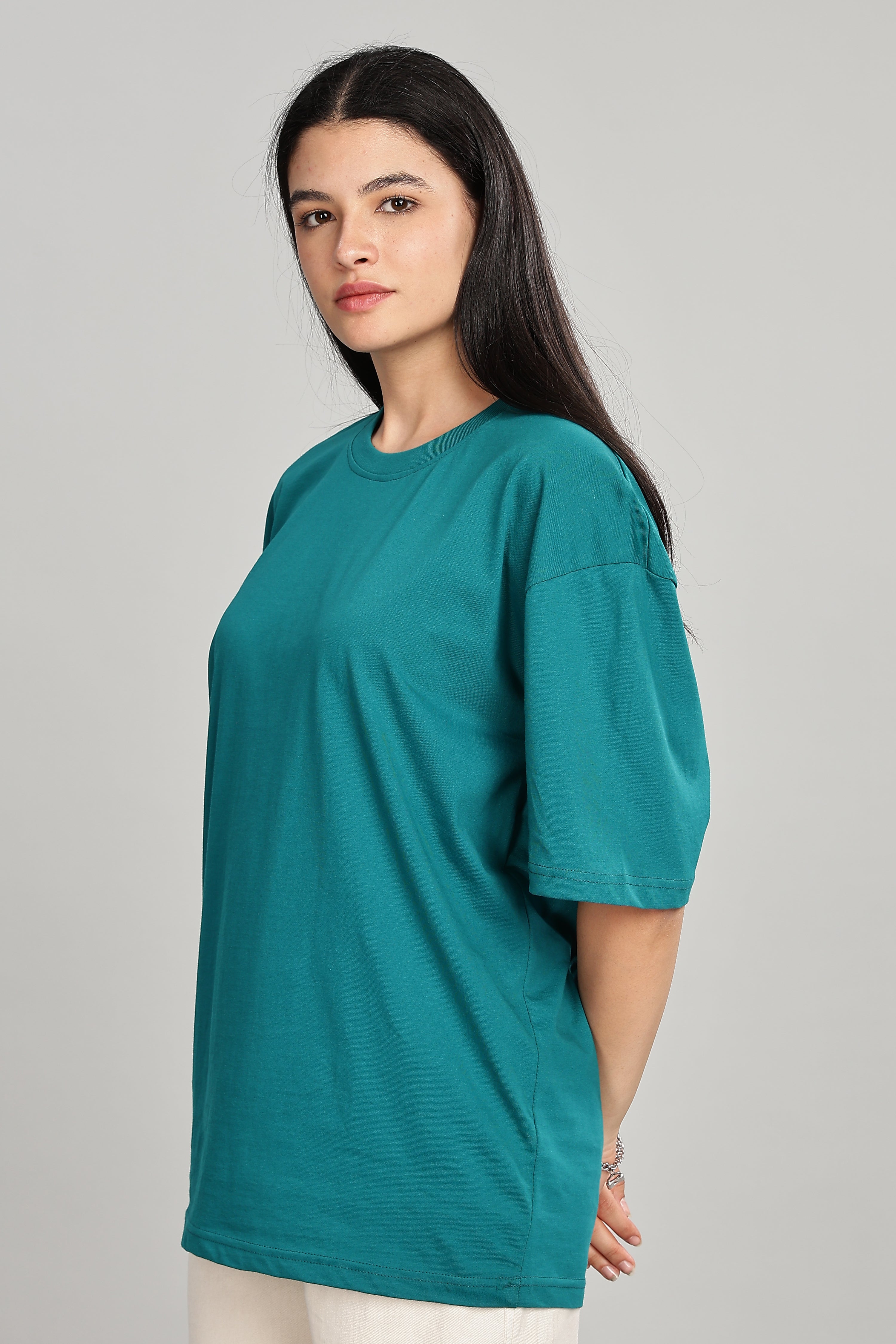 Peacock Blue Oversized T-Shirt