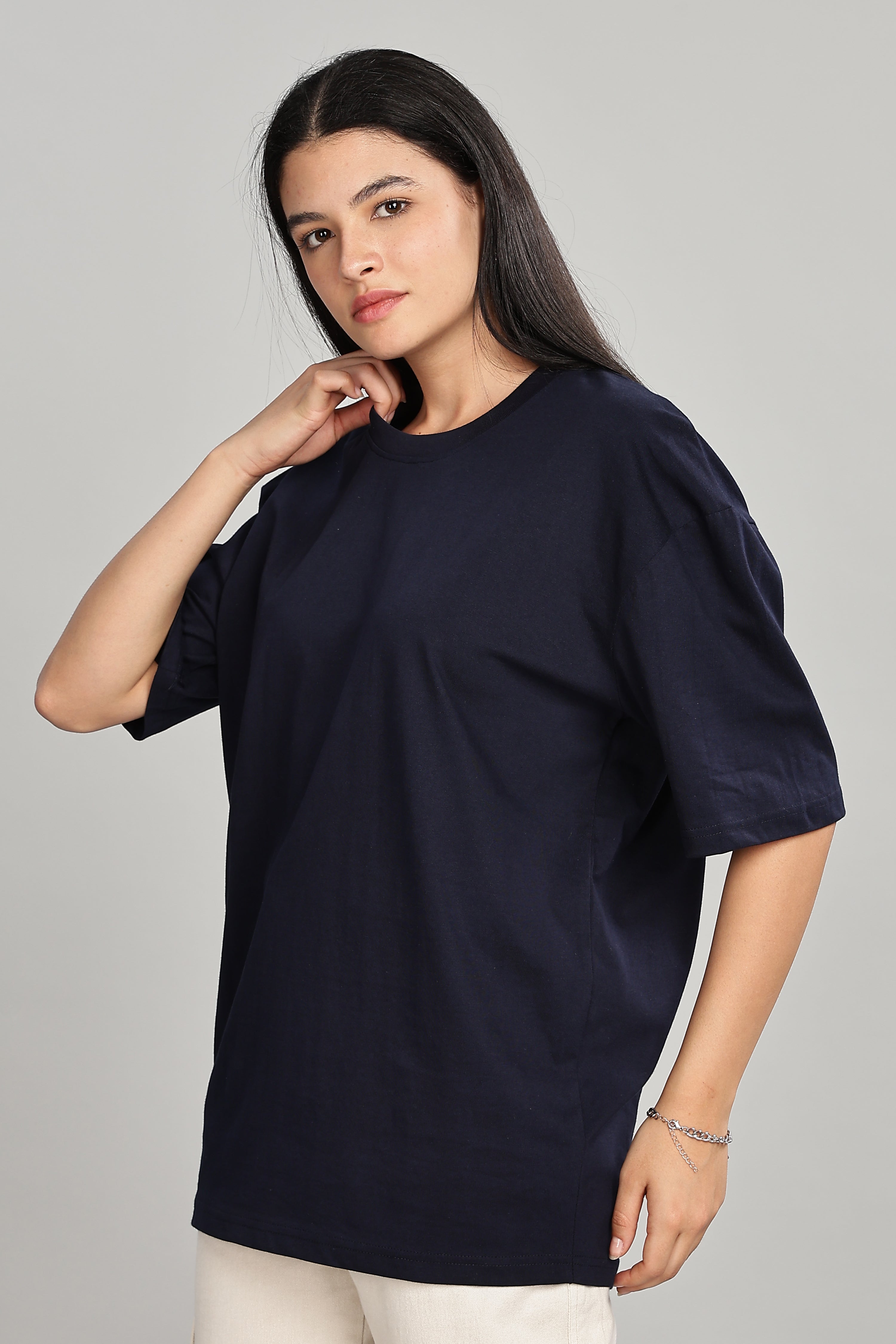 Navy Blue Oversized T-Shirt