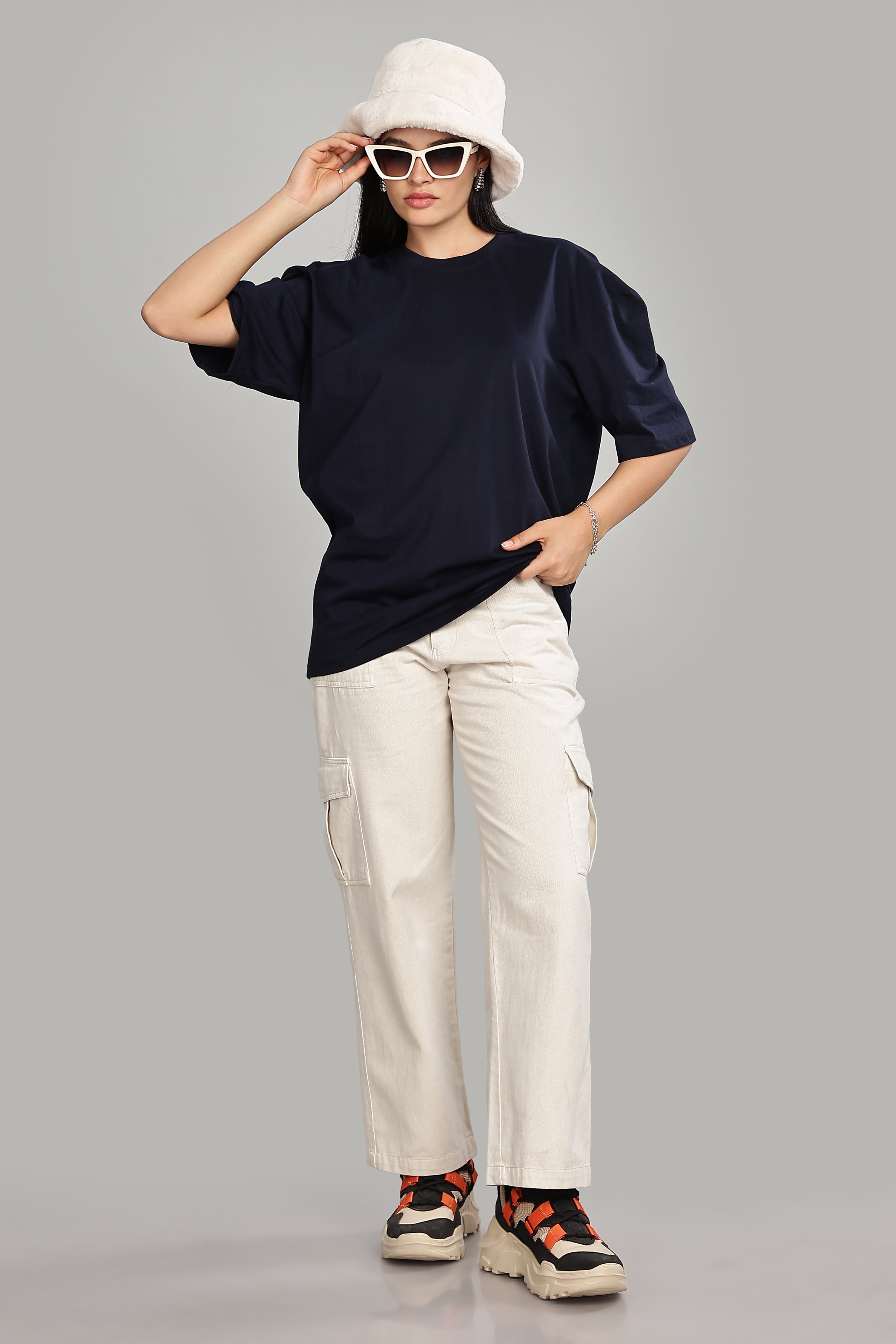 Navy Blue Oversized T-Shirt