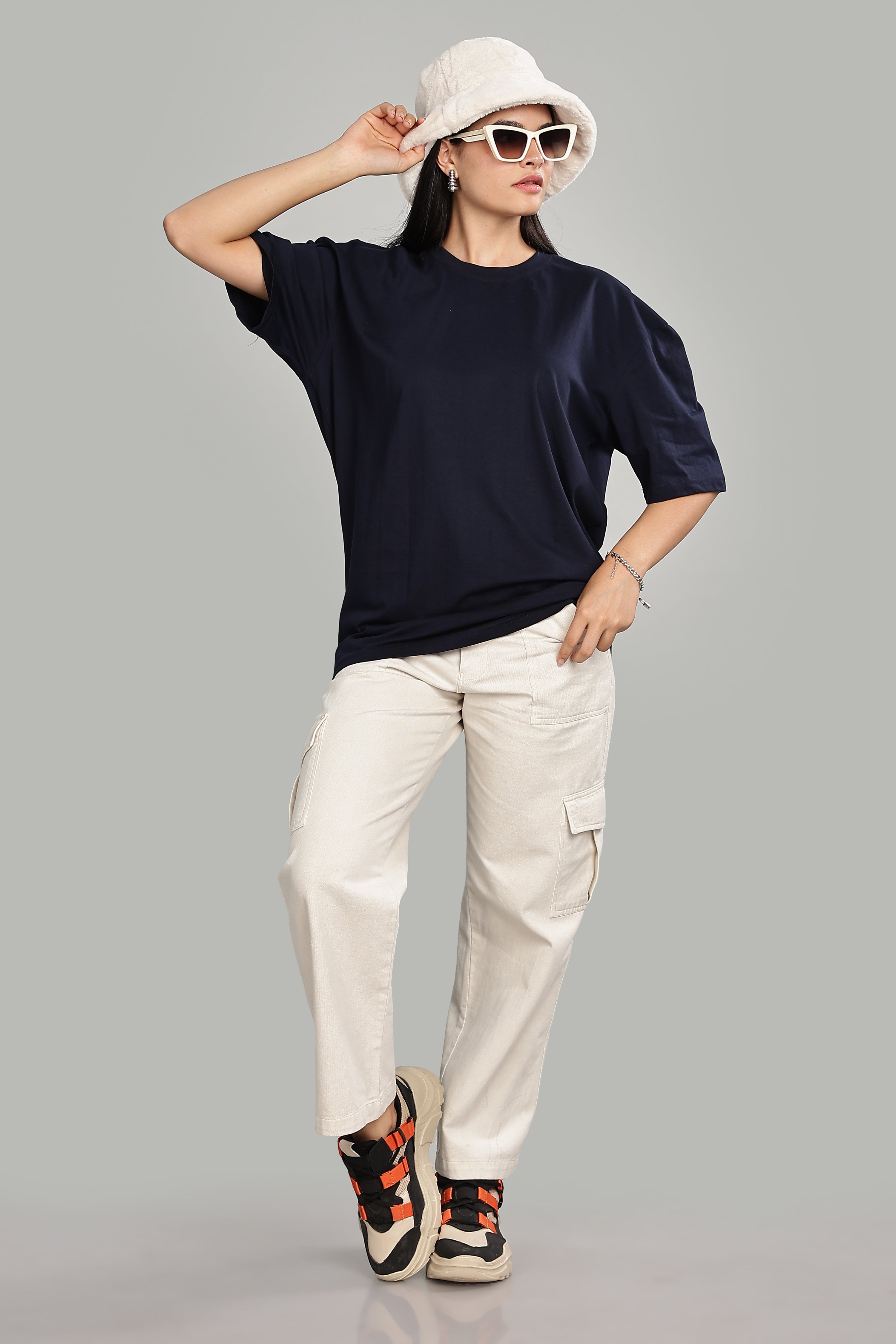 Navy Blue Oversized T-Shirt