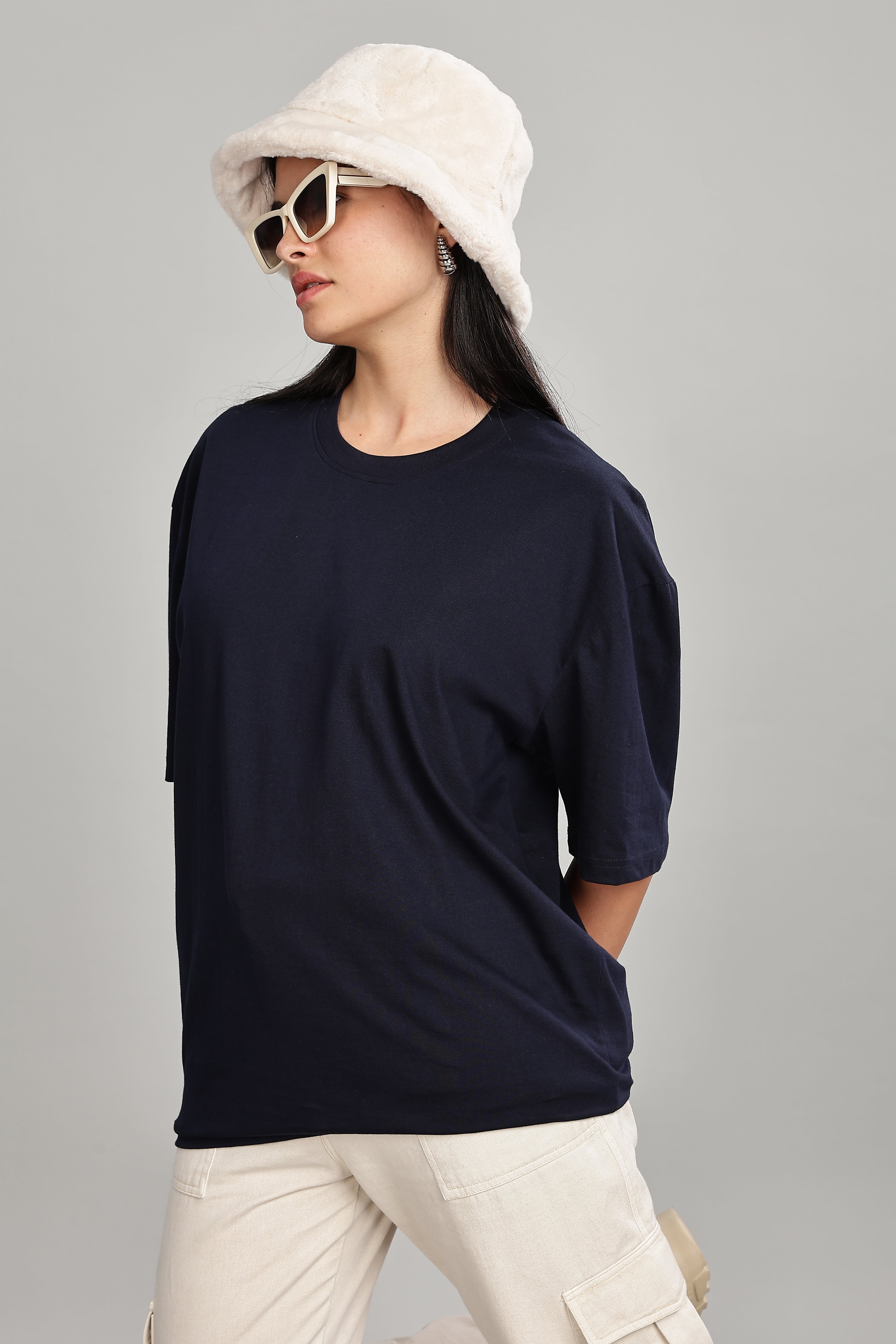 Navy Blue Oversized T-Shirt