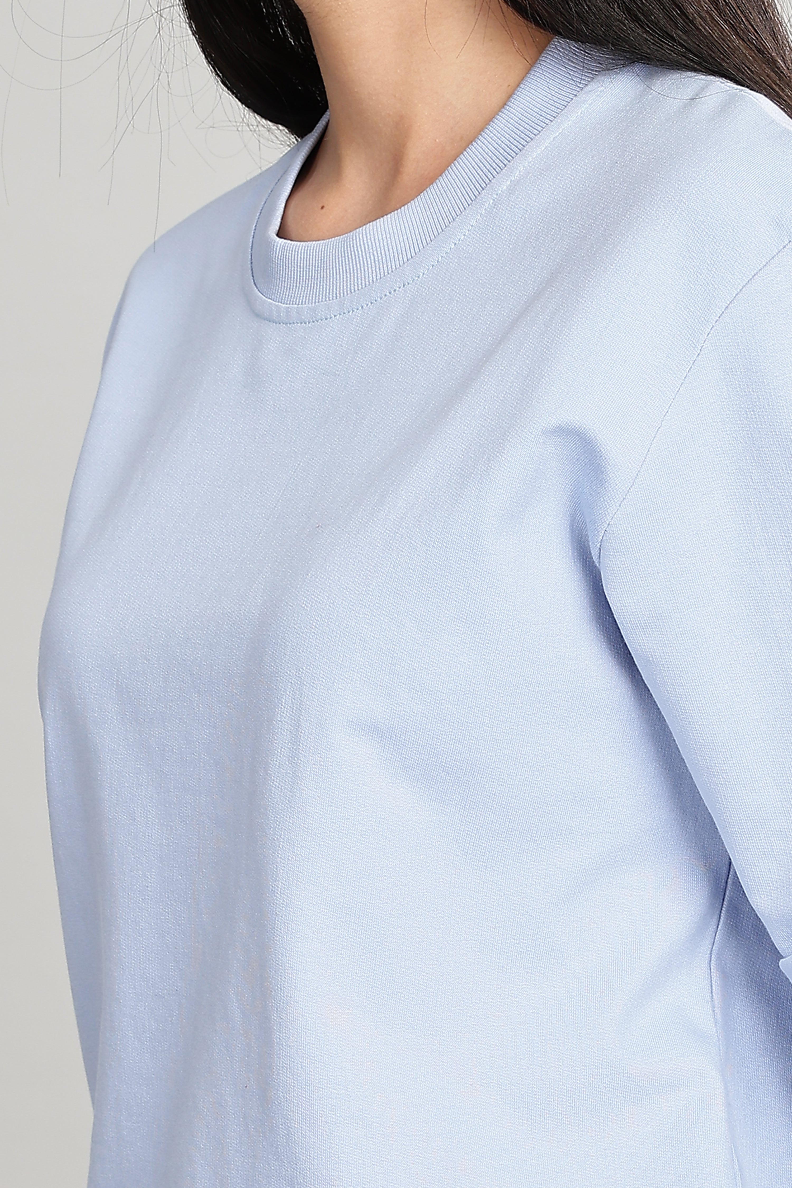 Sky Blue Pure Cotton Women’s Sweatshirt