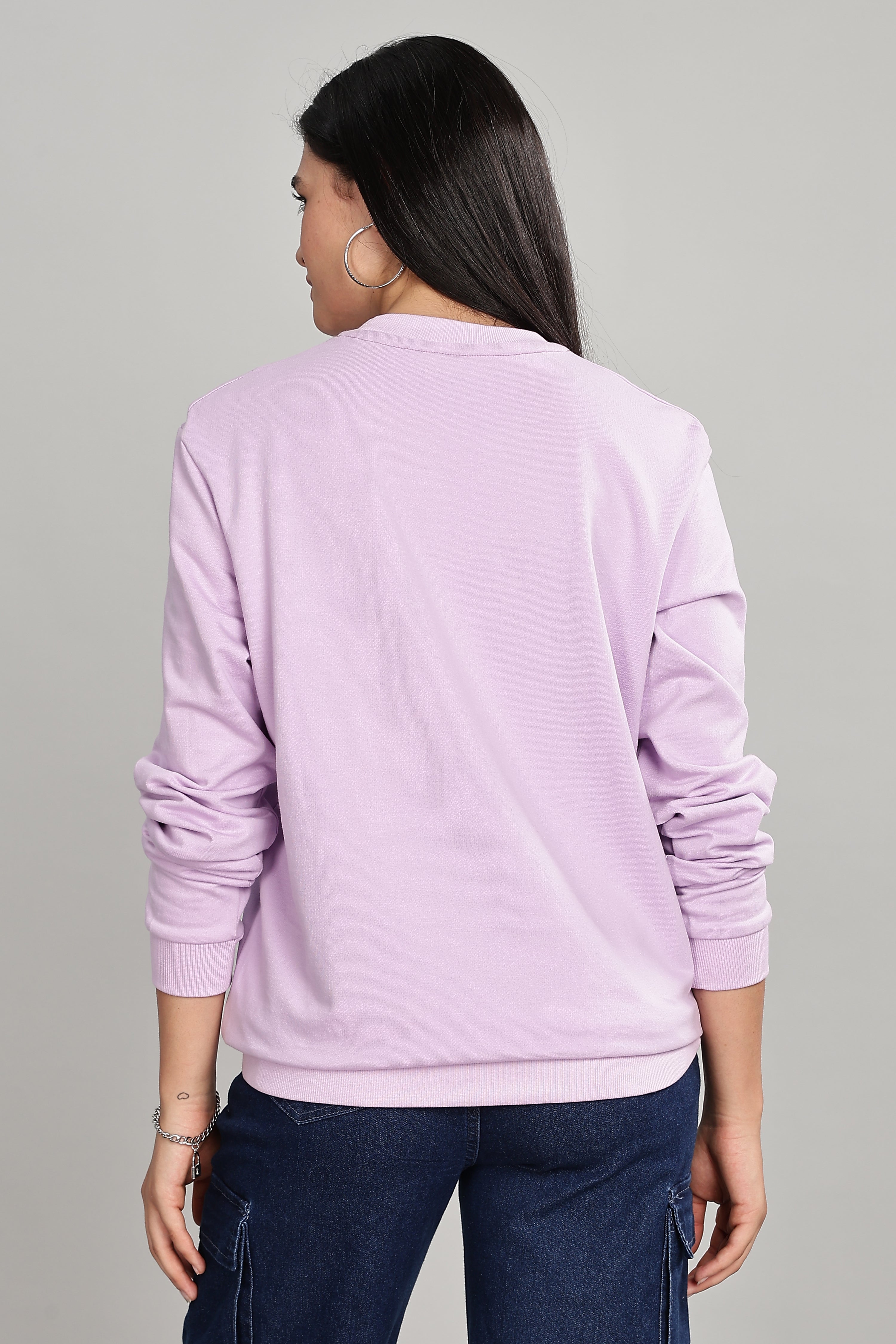 Thistle Purple Cotton Women’s Sweatshirt