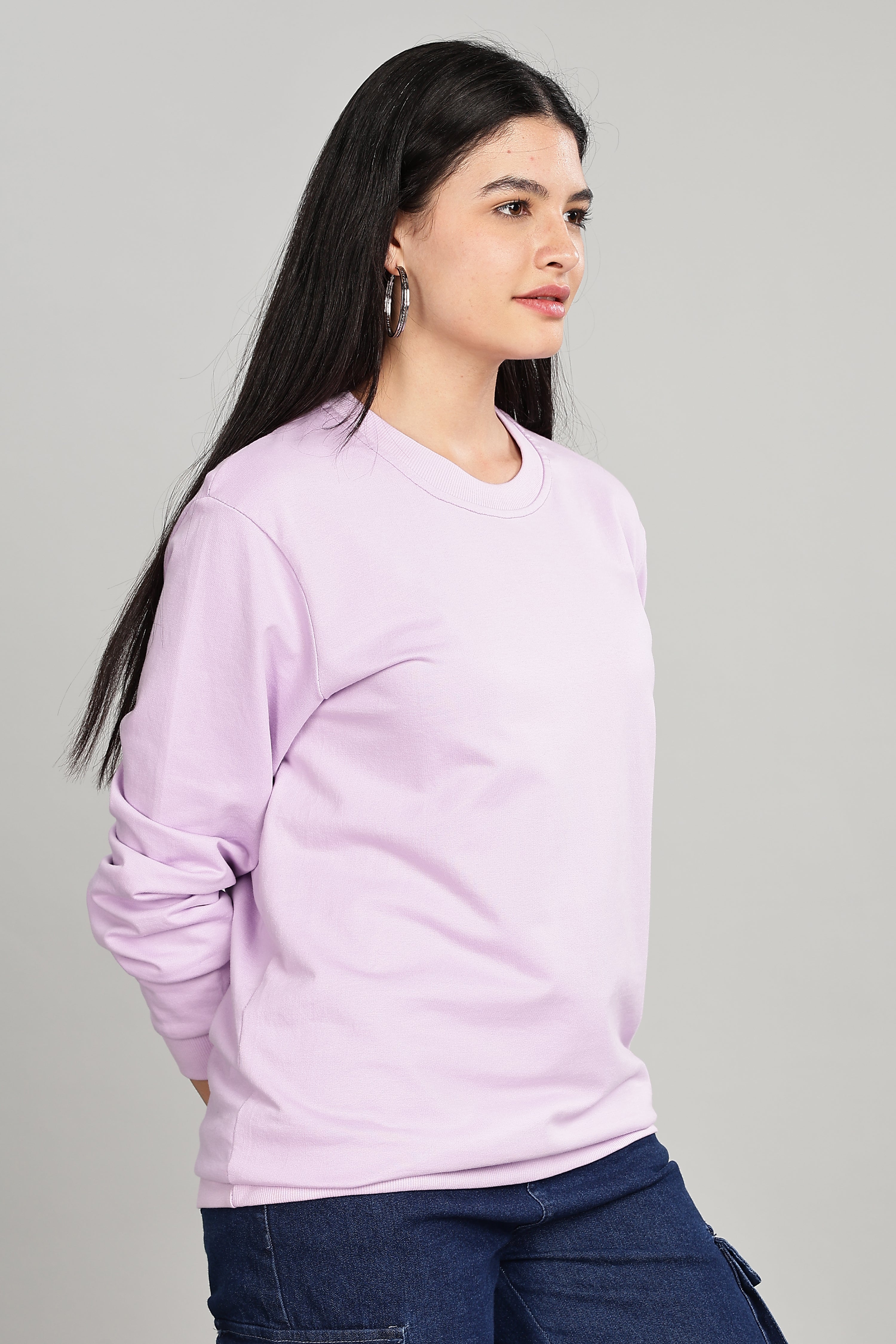 Thistle Purple Cotton Women’s Sweatshirt