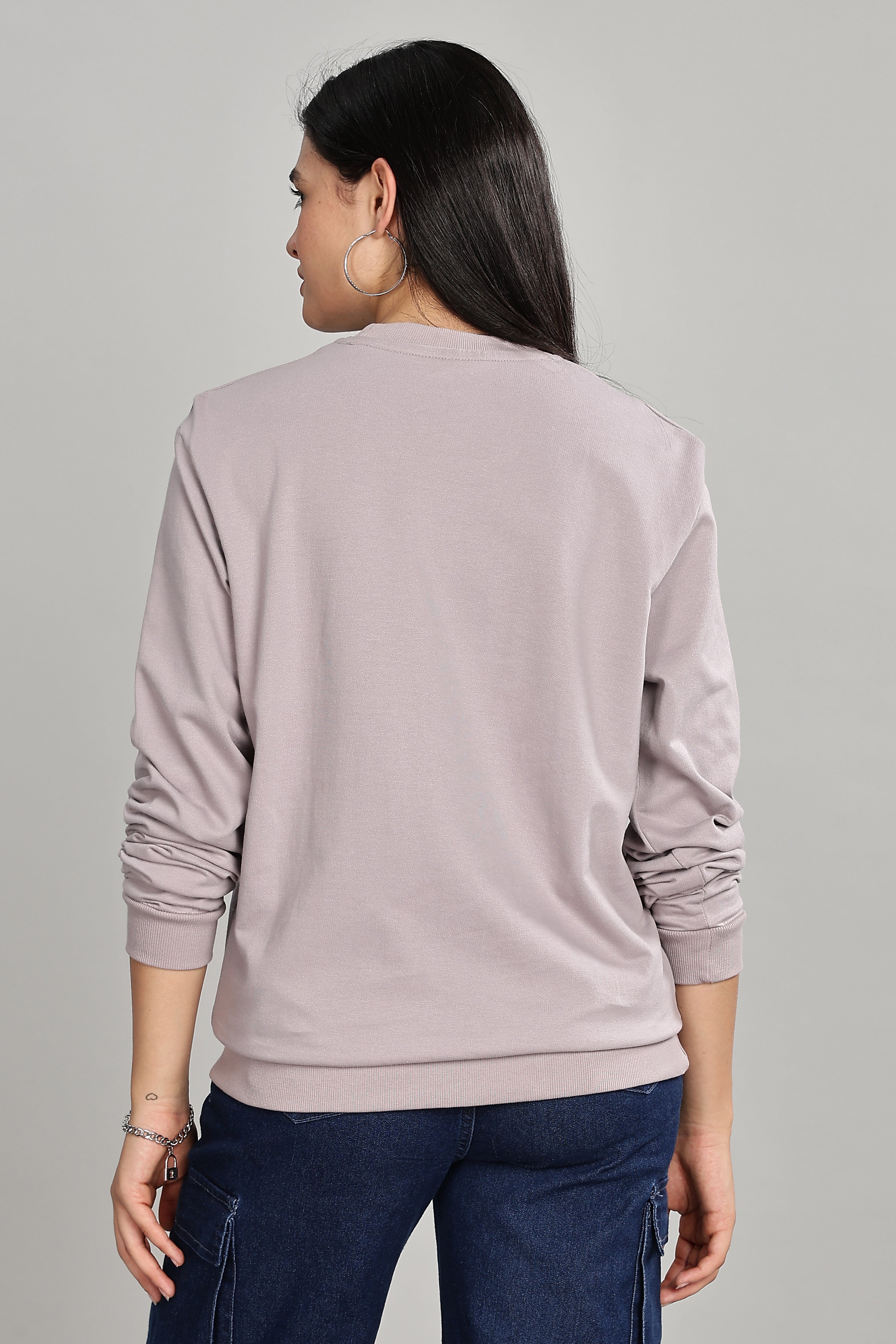 Ash Grey Pure Cotton Women’s Sweatshirt