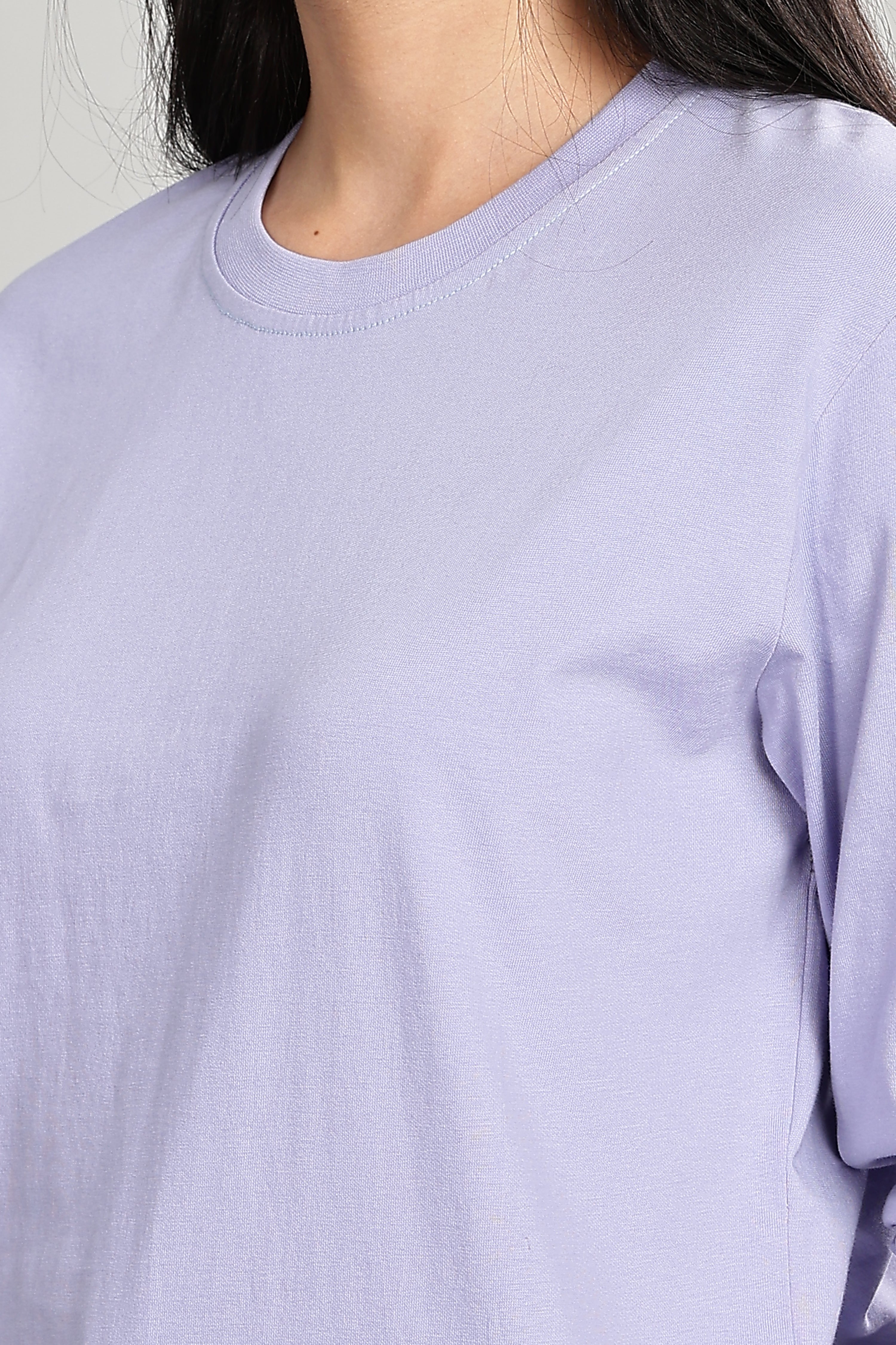 Sky Blue Long Sleeve Crew Neck T-Shirt