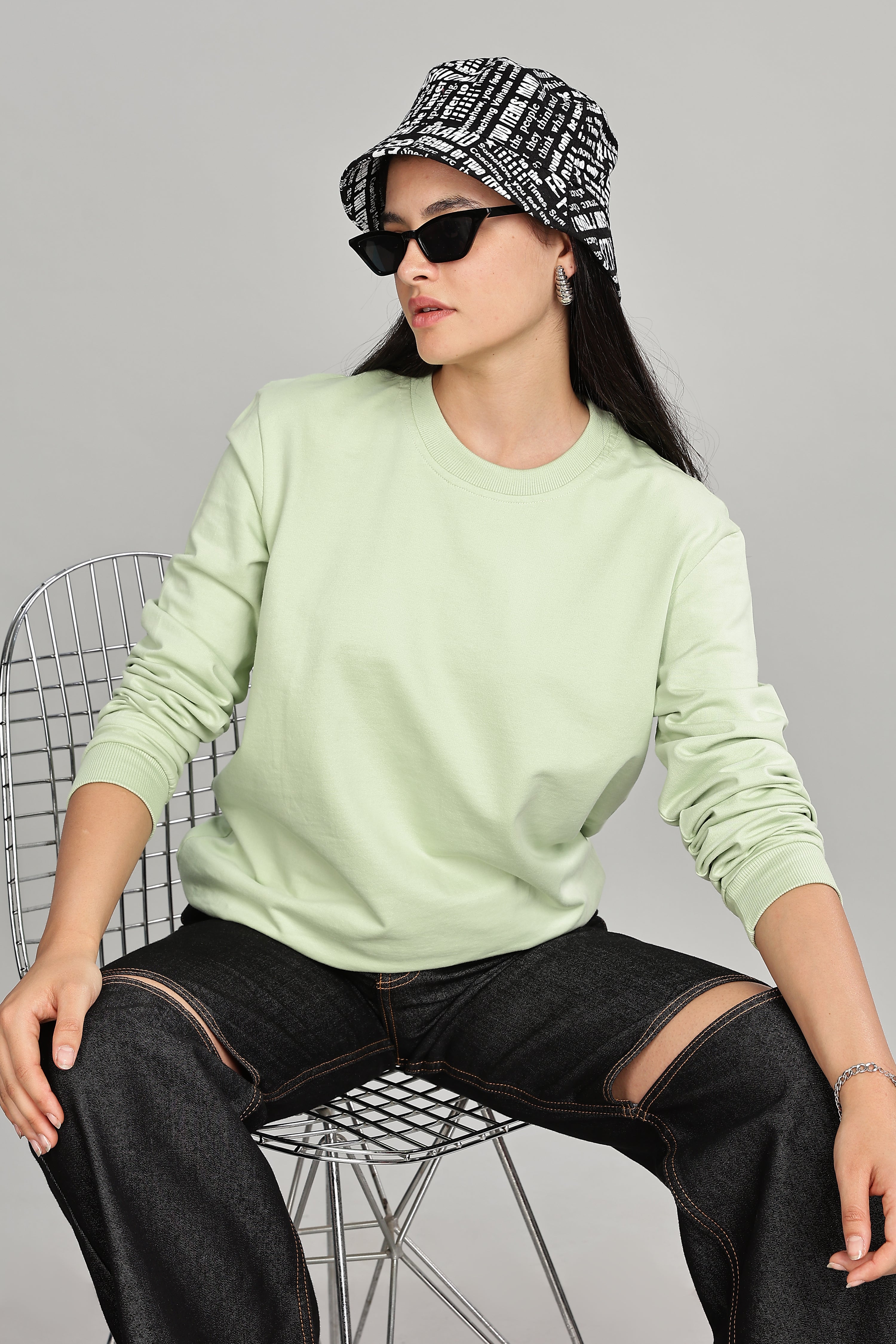 Seaform Green Cotton Women’s Sweatshirt