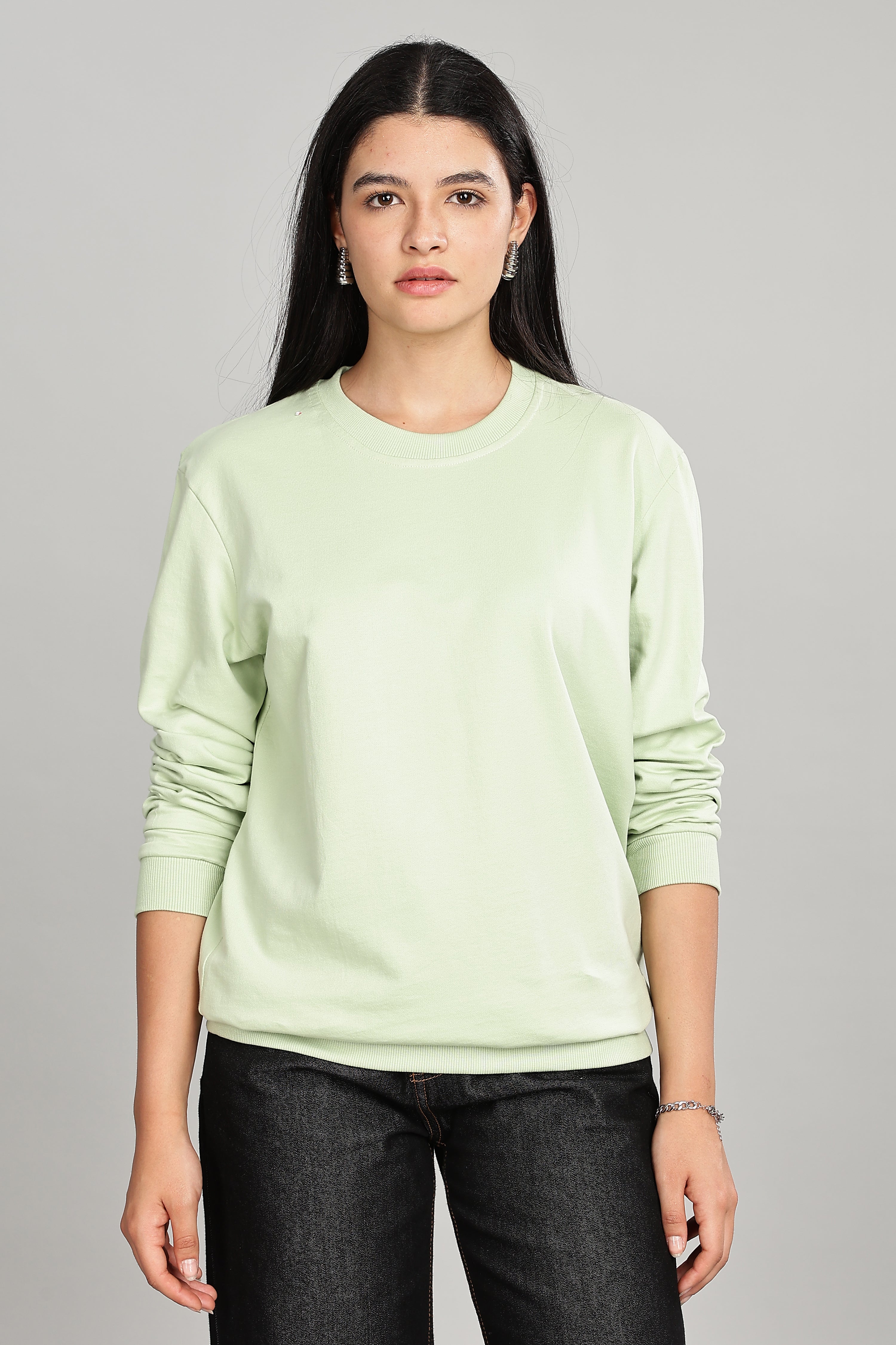 Seaform Green Cotton Women’s Sweatshirt
