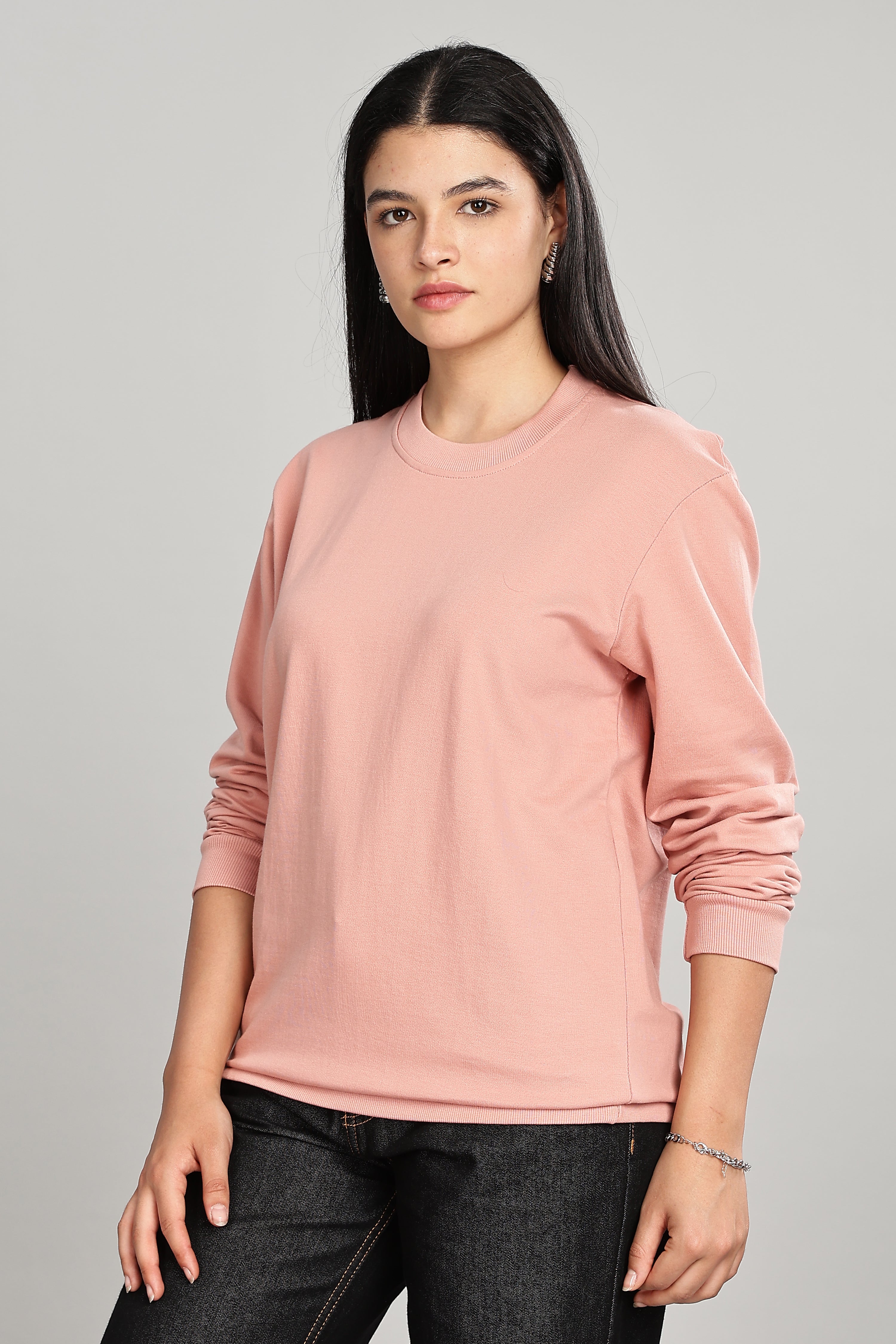 Peach Pure Cotton Women’s Sweatshirt
