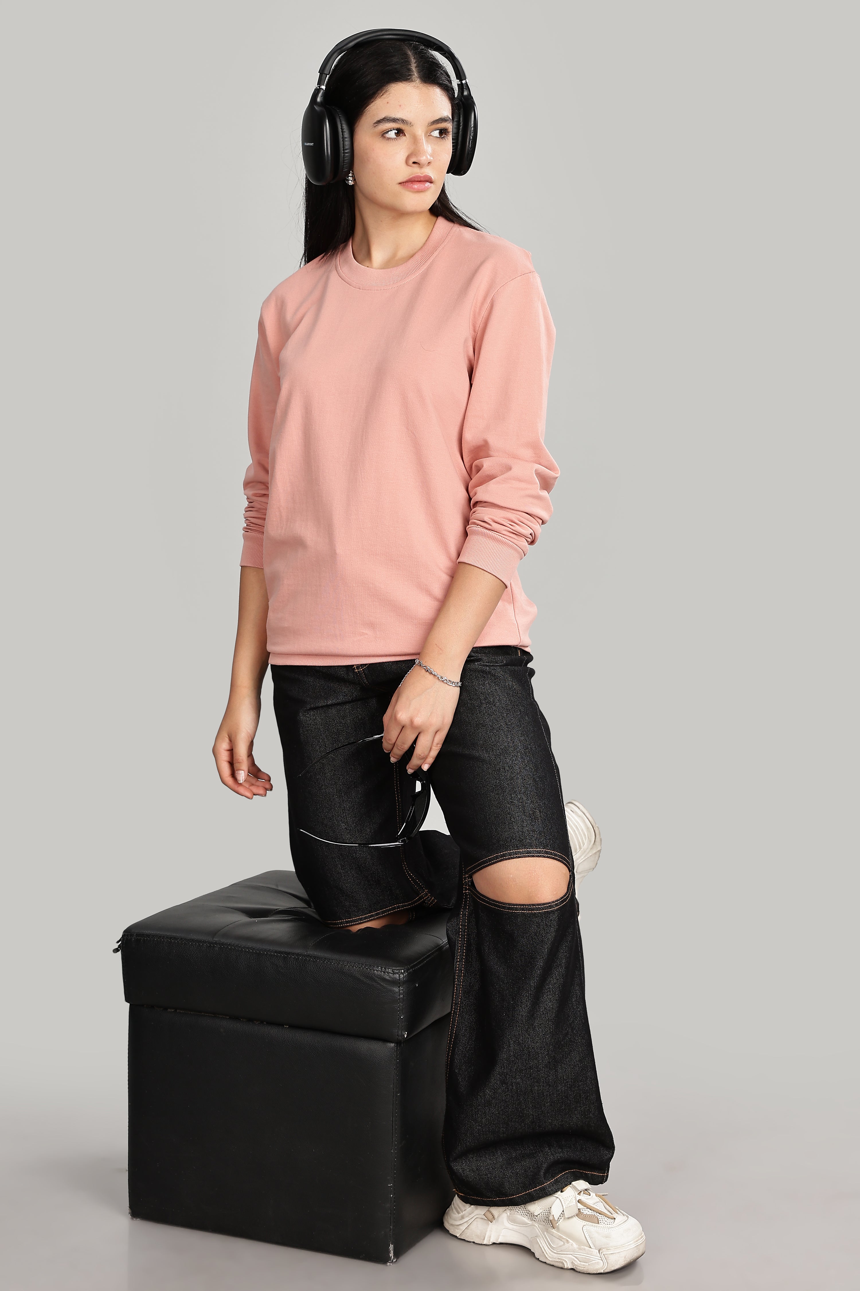 Peach Pure Cotton Women’s Sweatshirt