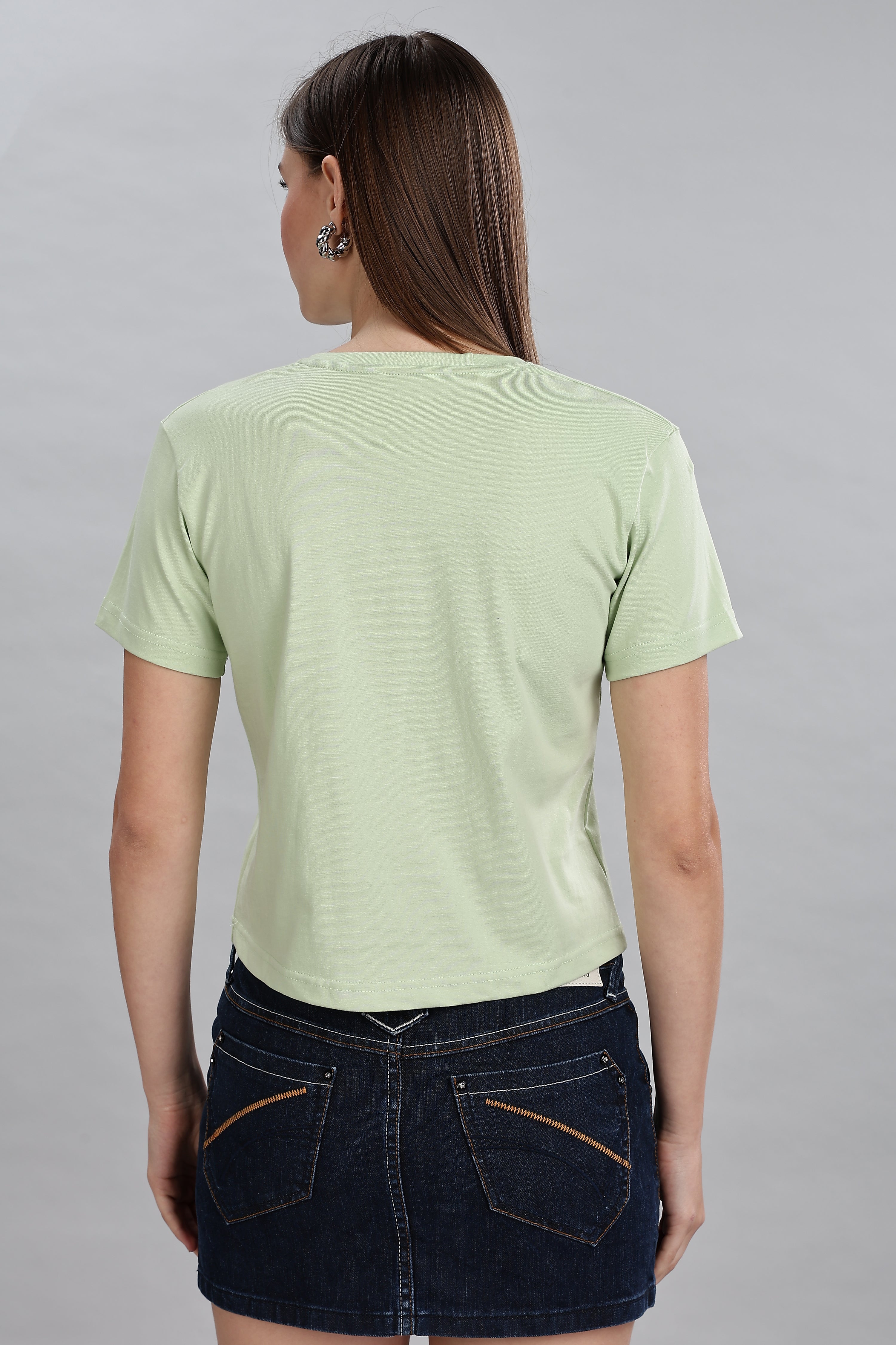 Seafoam Green Pure Cotton Crop Top