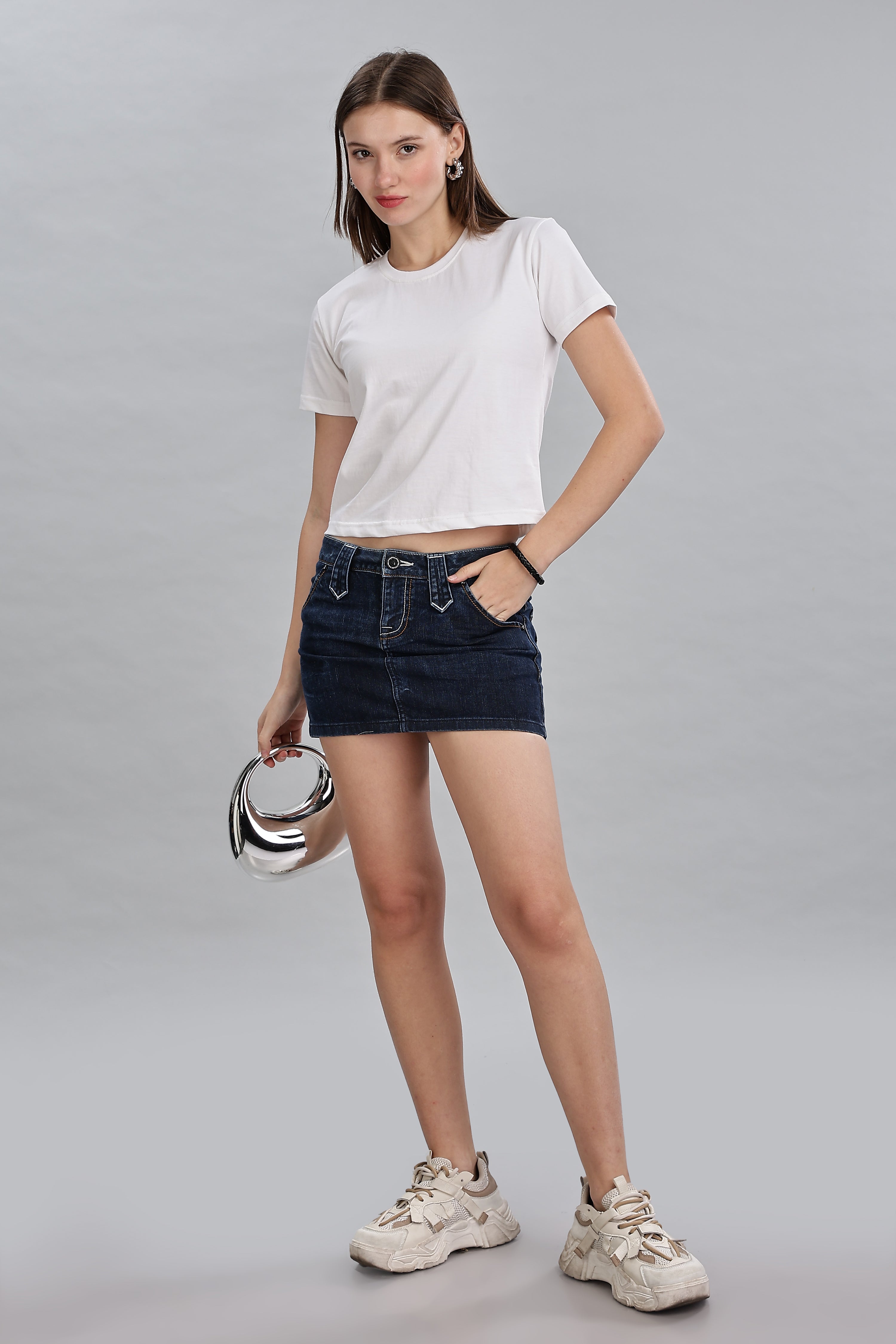 Milky White Pure Cotton Crop Top