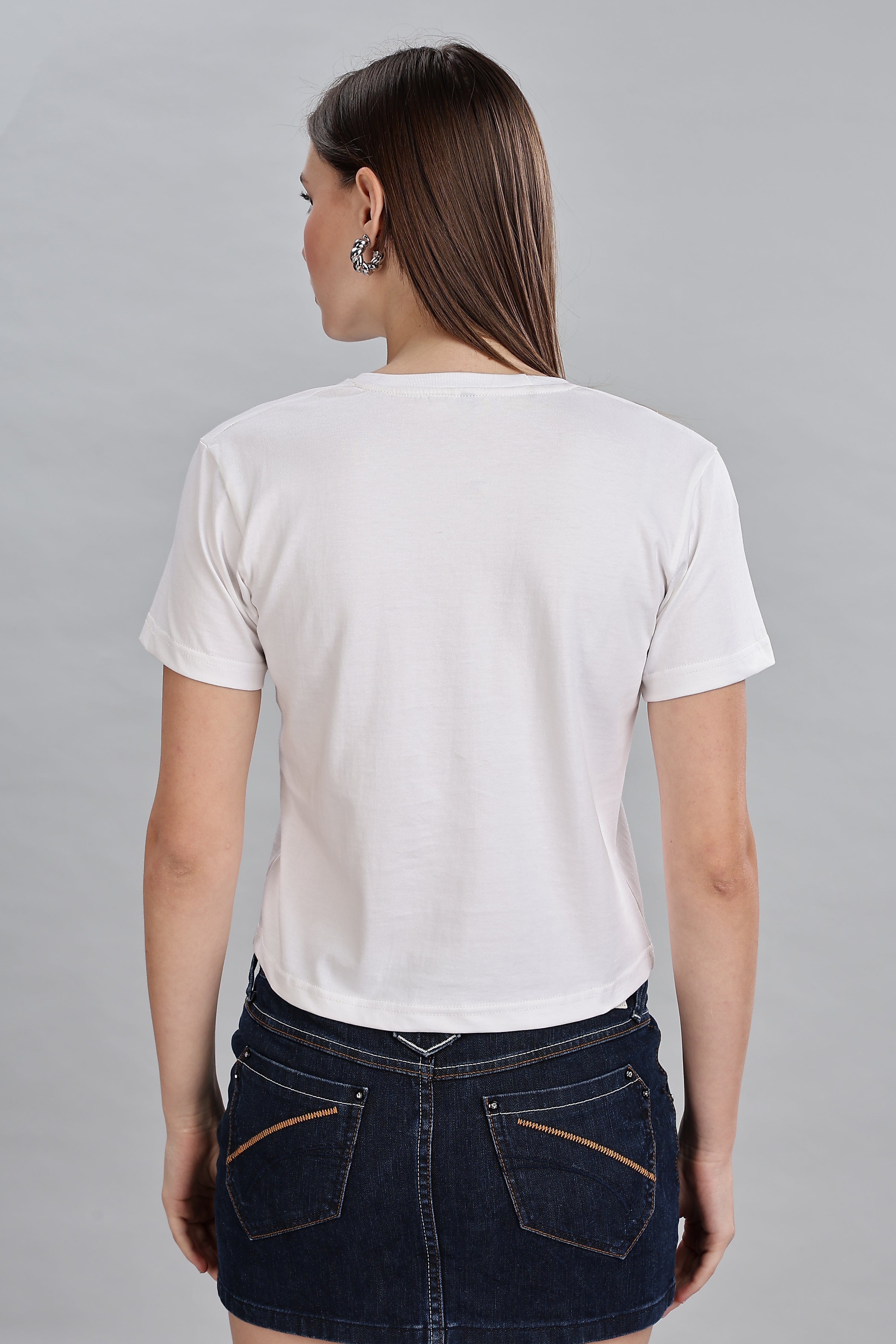 Milky White Pure Cotton Crop Top