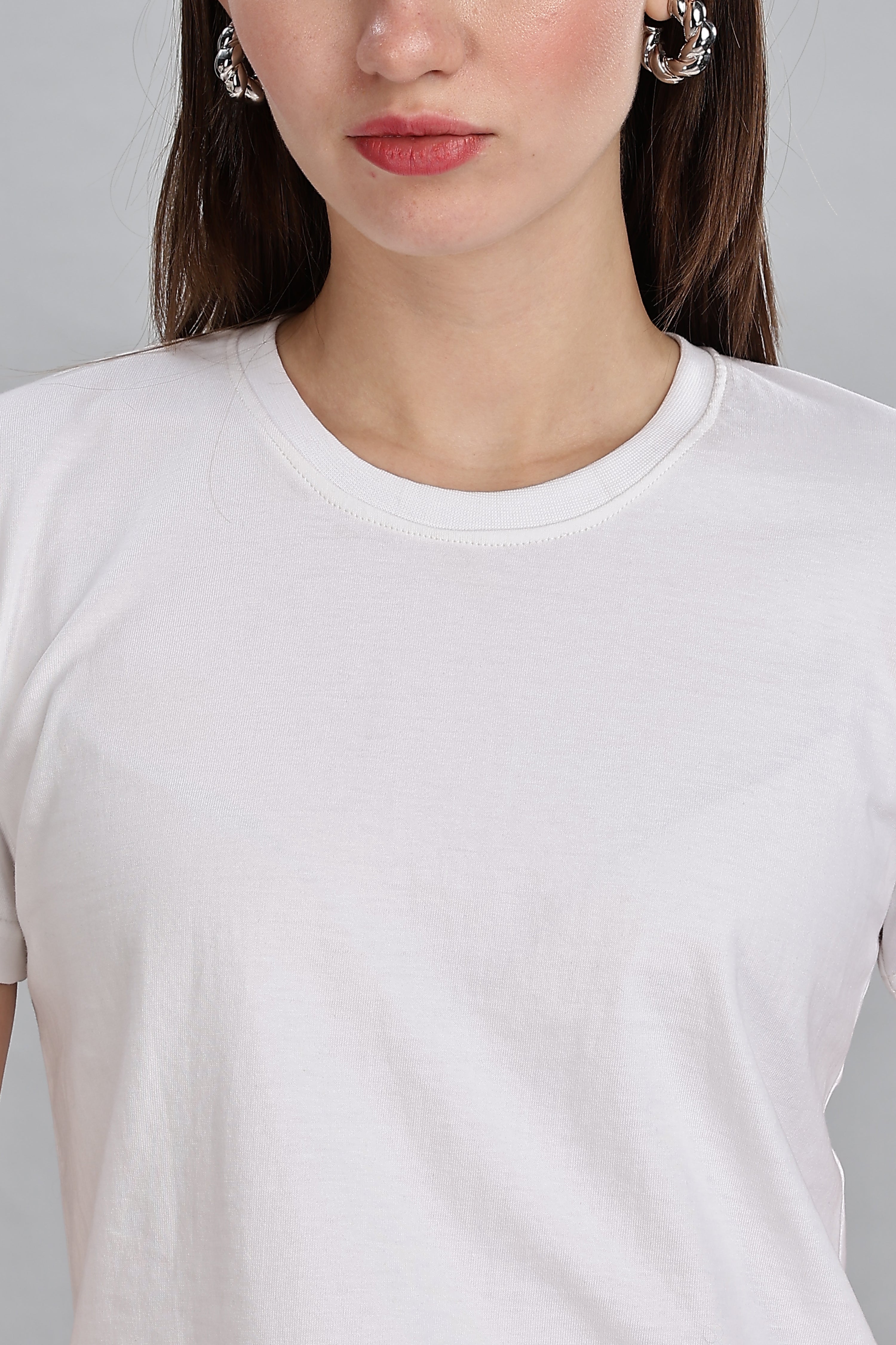 Milky White Pure Cotton Crop Top