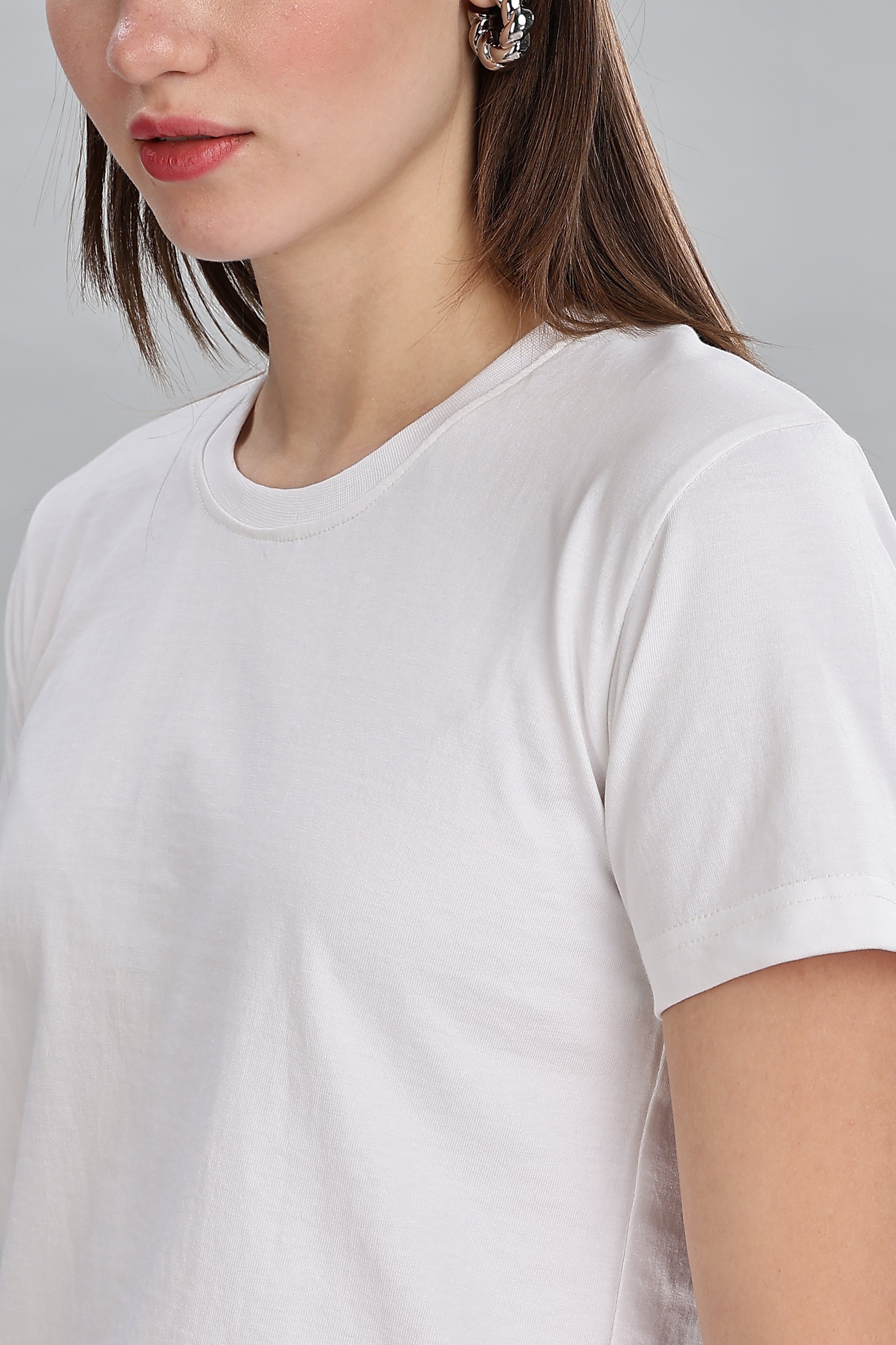 Milky White Pure Cotton Crop Top