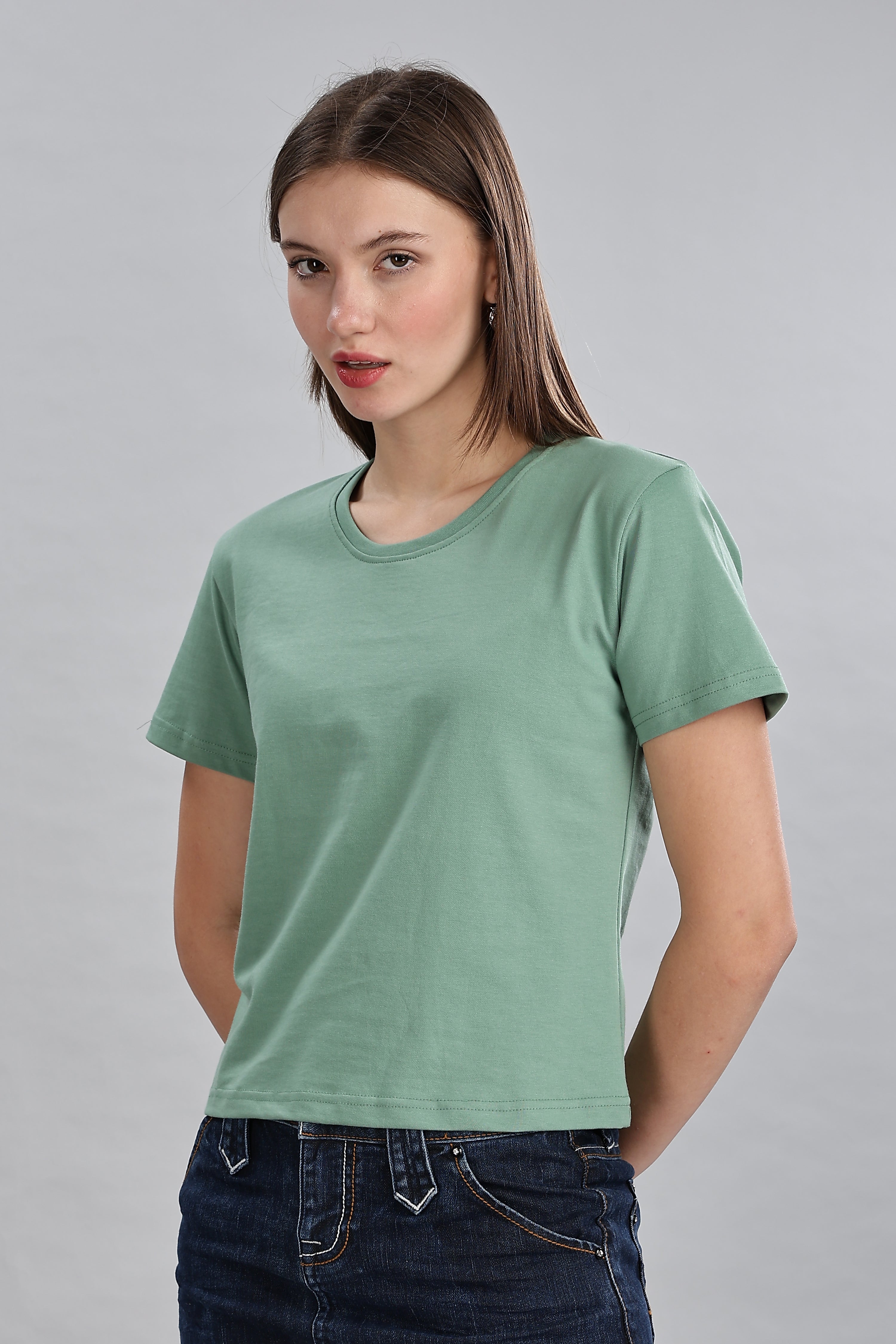 Pistachio Pure Cotton Crop Top
