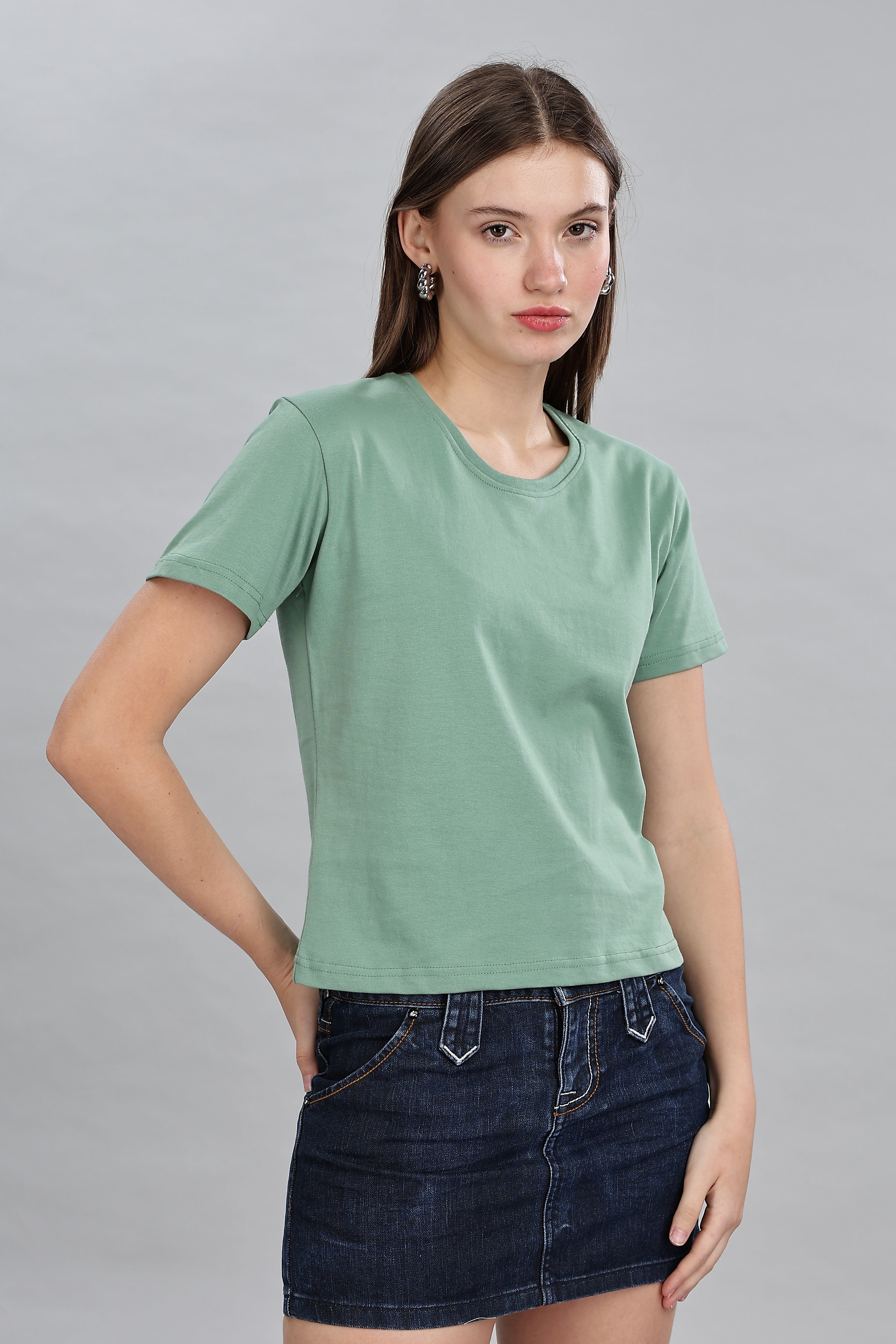 Pistachio Pure Cotton Crop Top