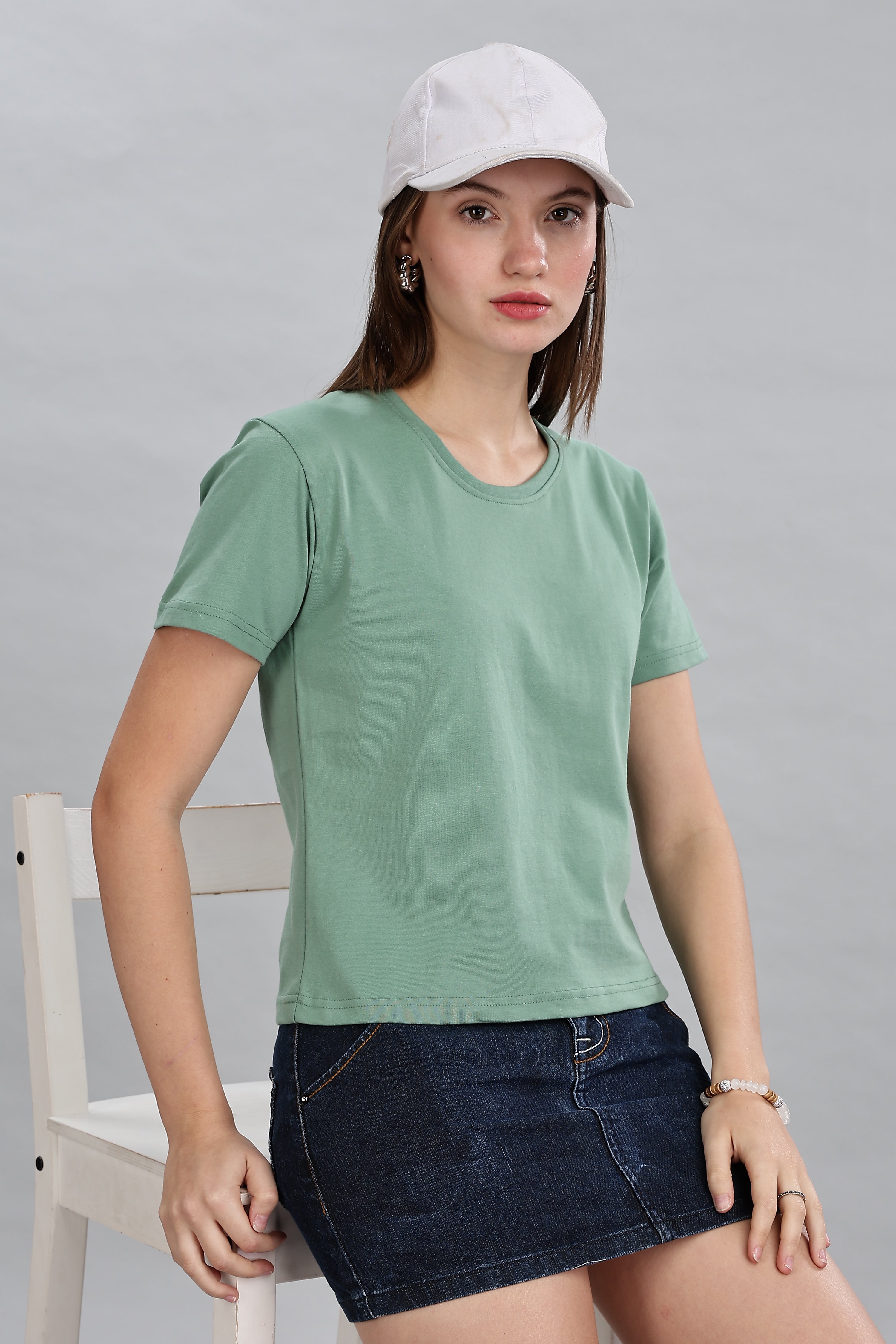 Pistachio Pure Cotton Crop Top