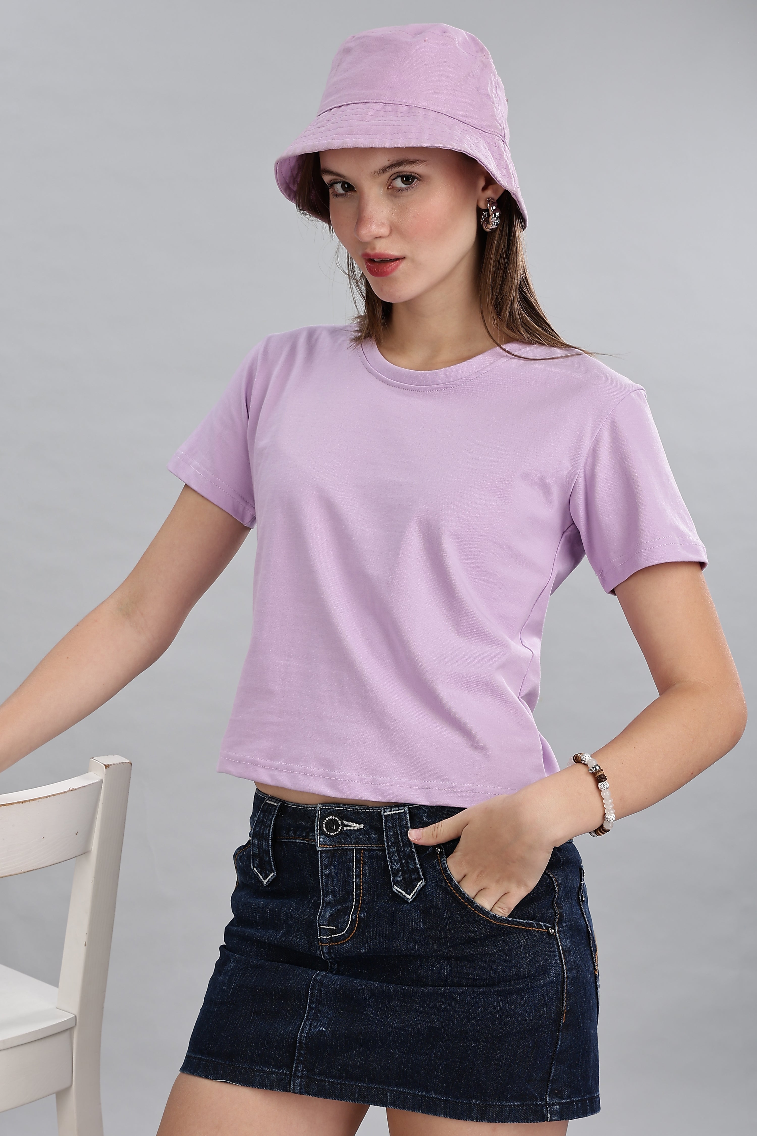 Thistle Purple Crop Top