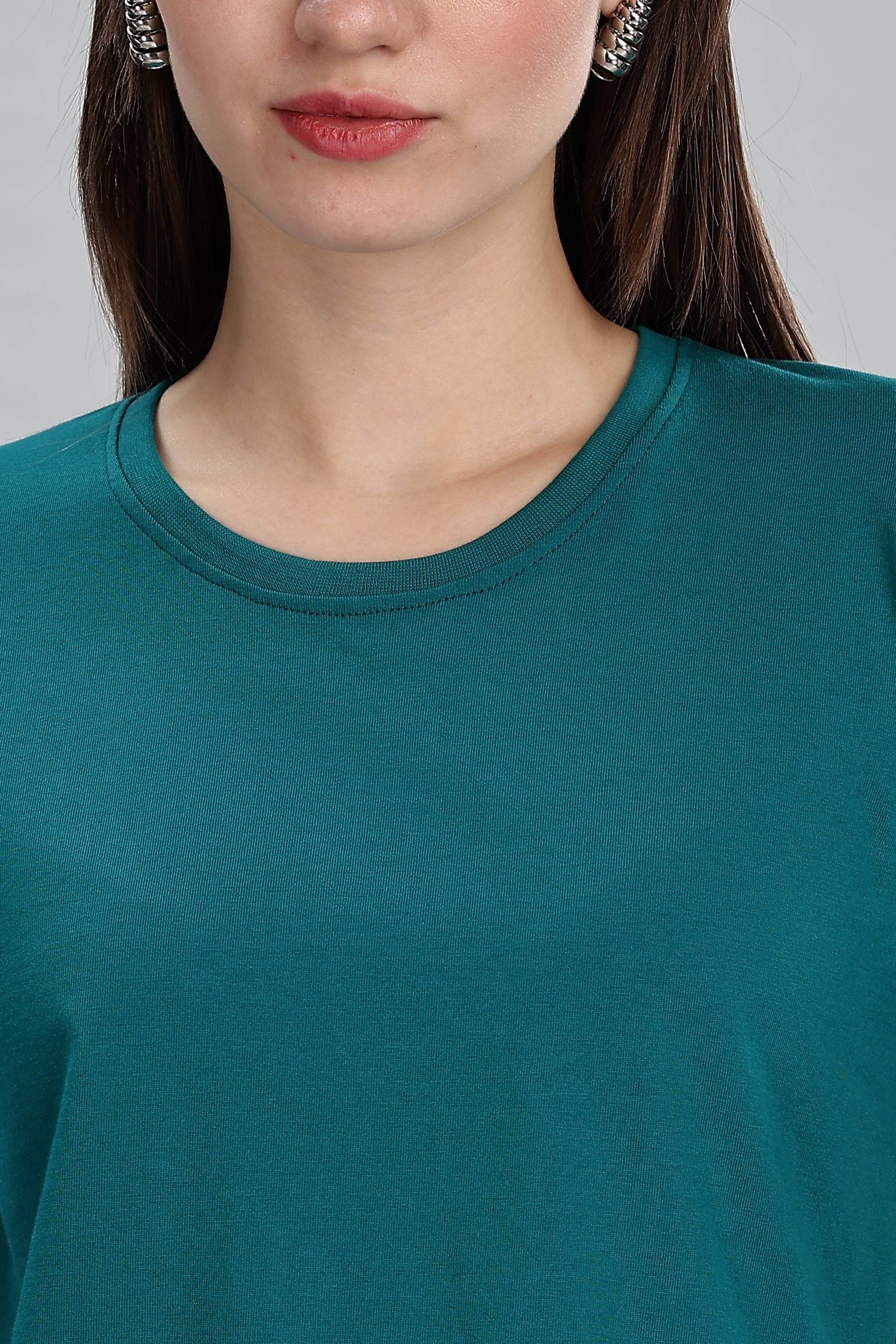 Peacock Blue Crop Top