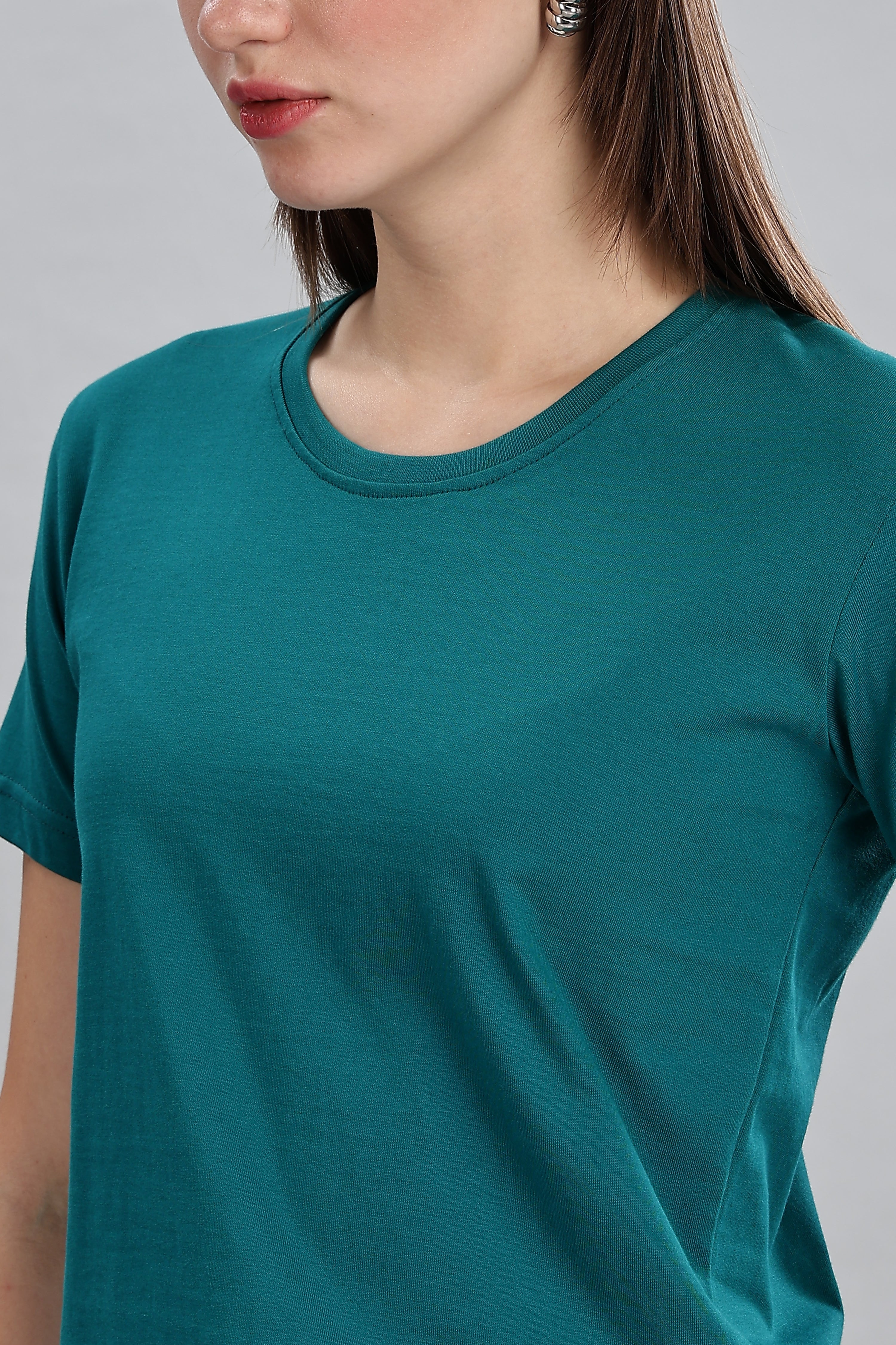 Peacock Blue Crop Top