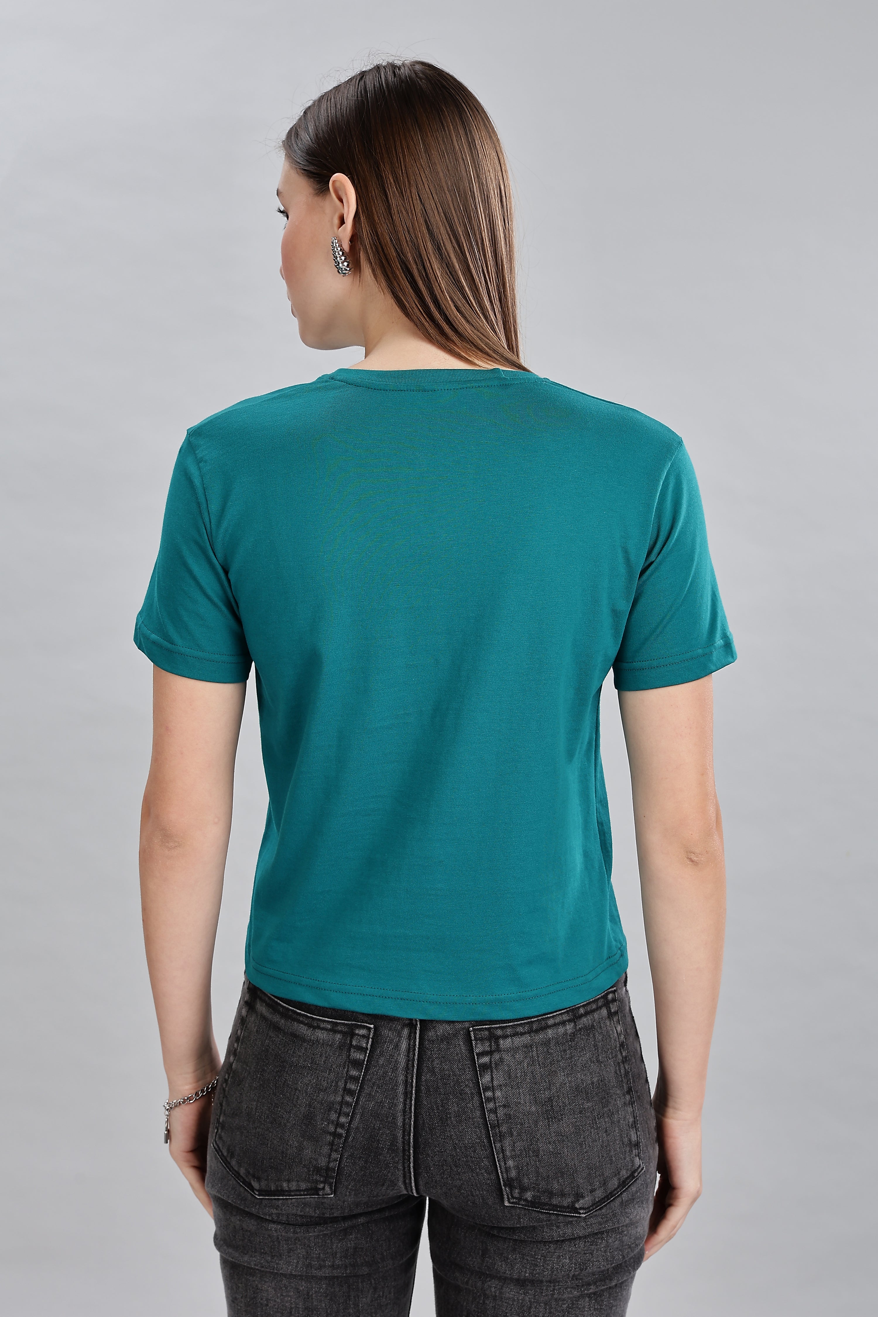 Peacock Blue Crop Top