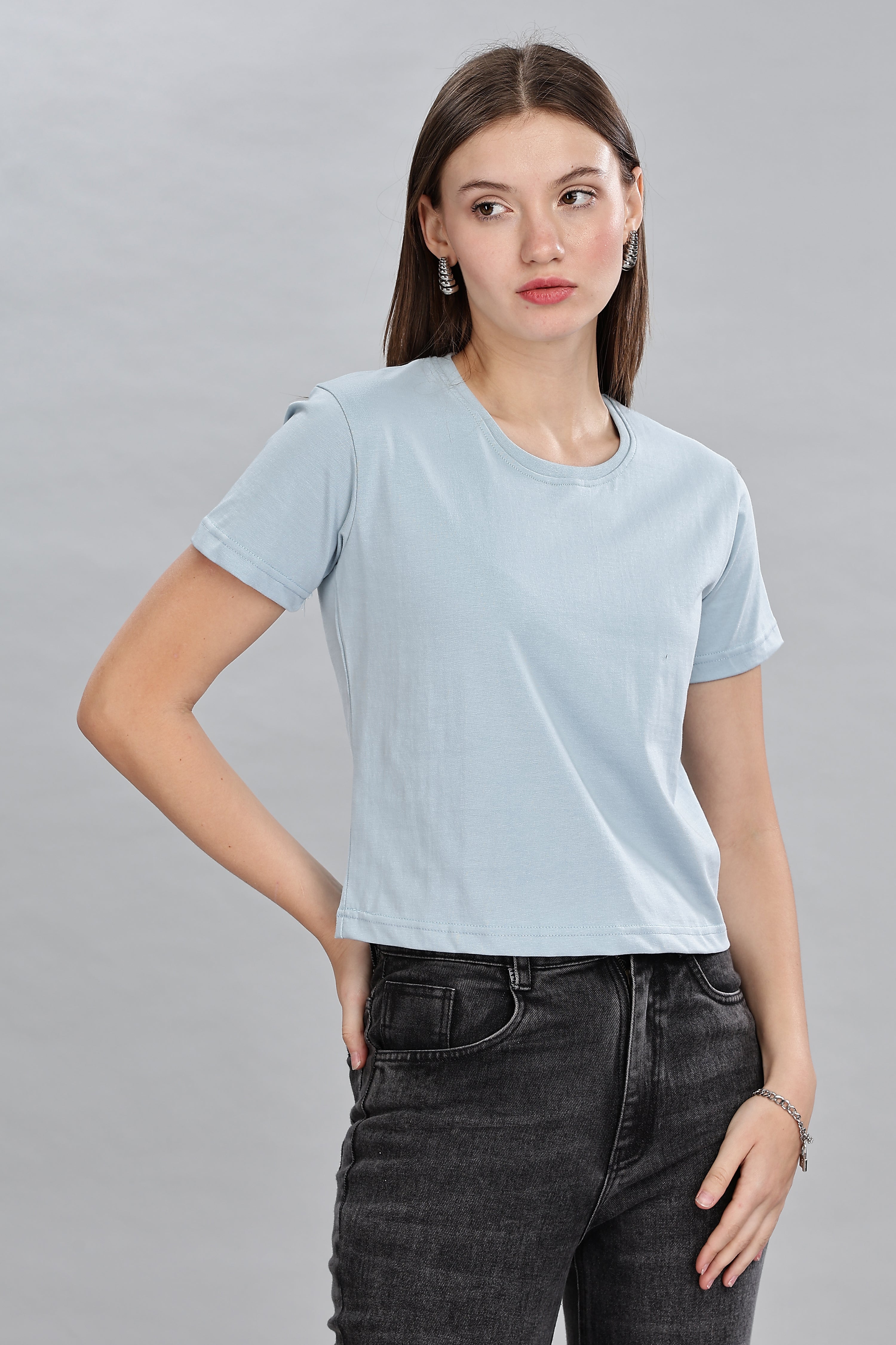 Pigeon Blue Crop Top