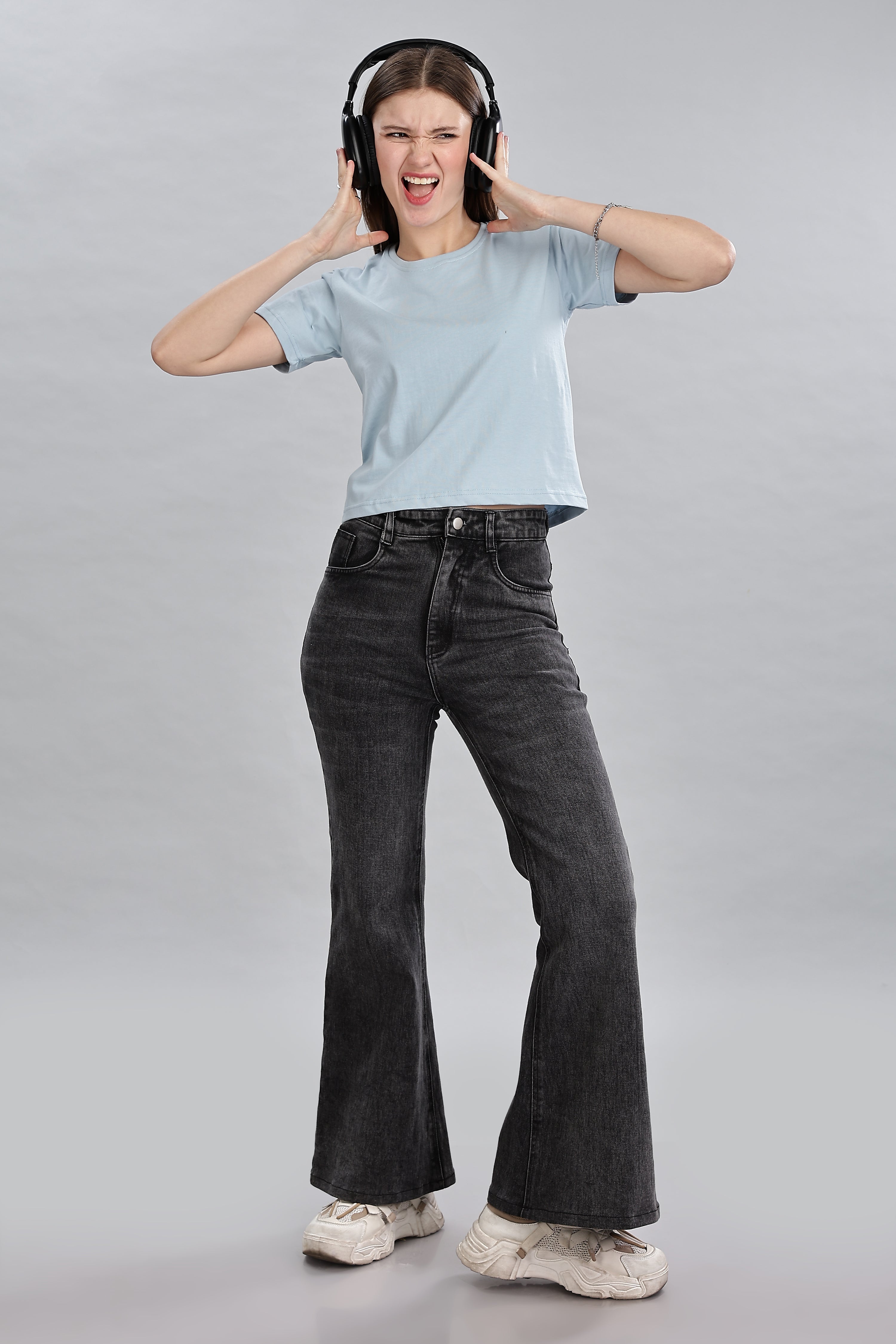 Pigeon Blue Crop Top