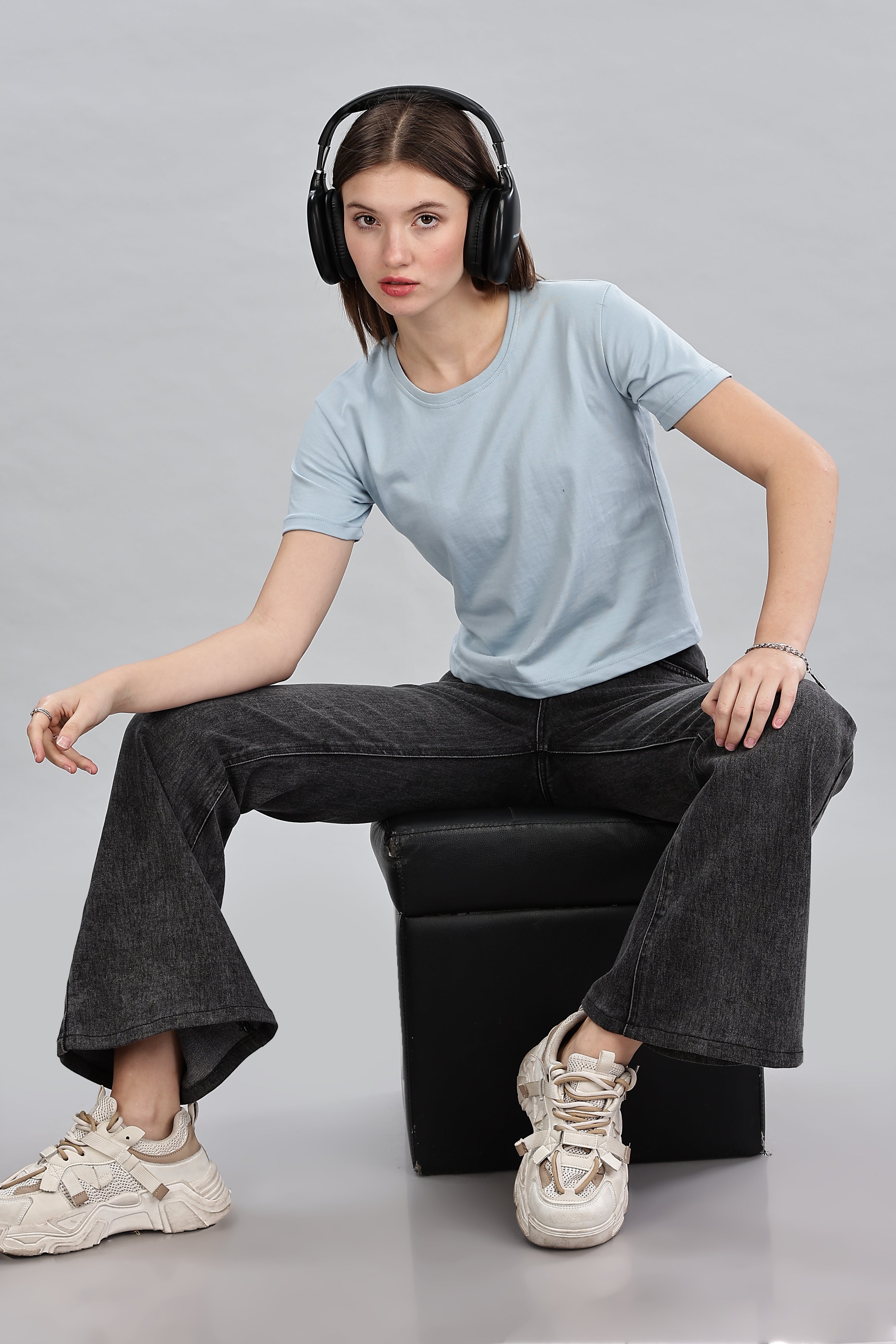 Pigeon Blue Crop Top