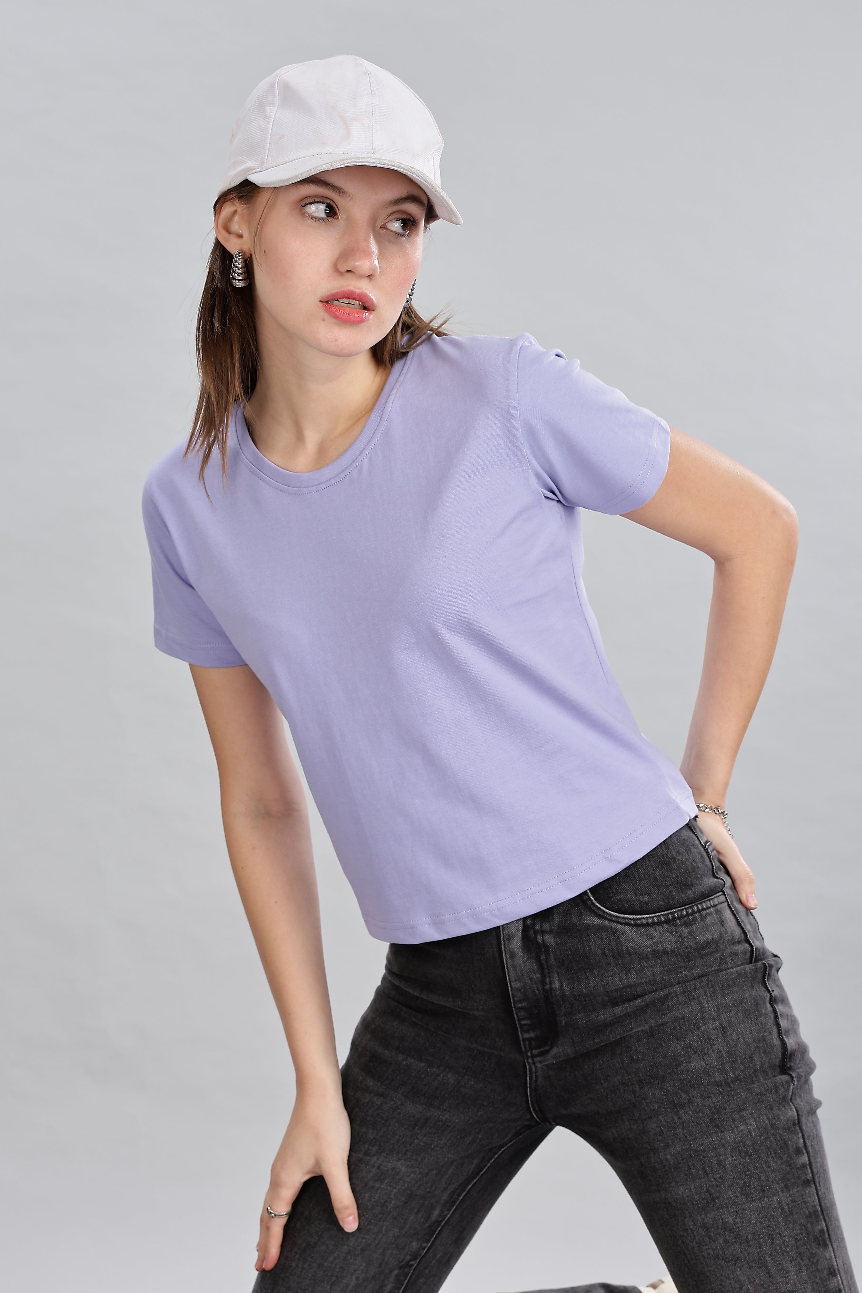 Sky Blue Pure Cotton Crop Top